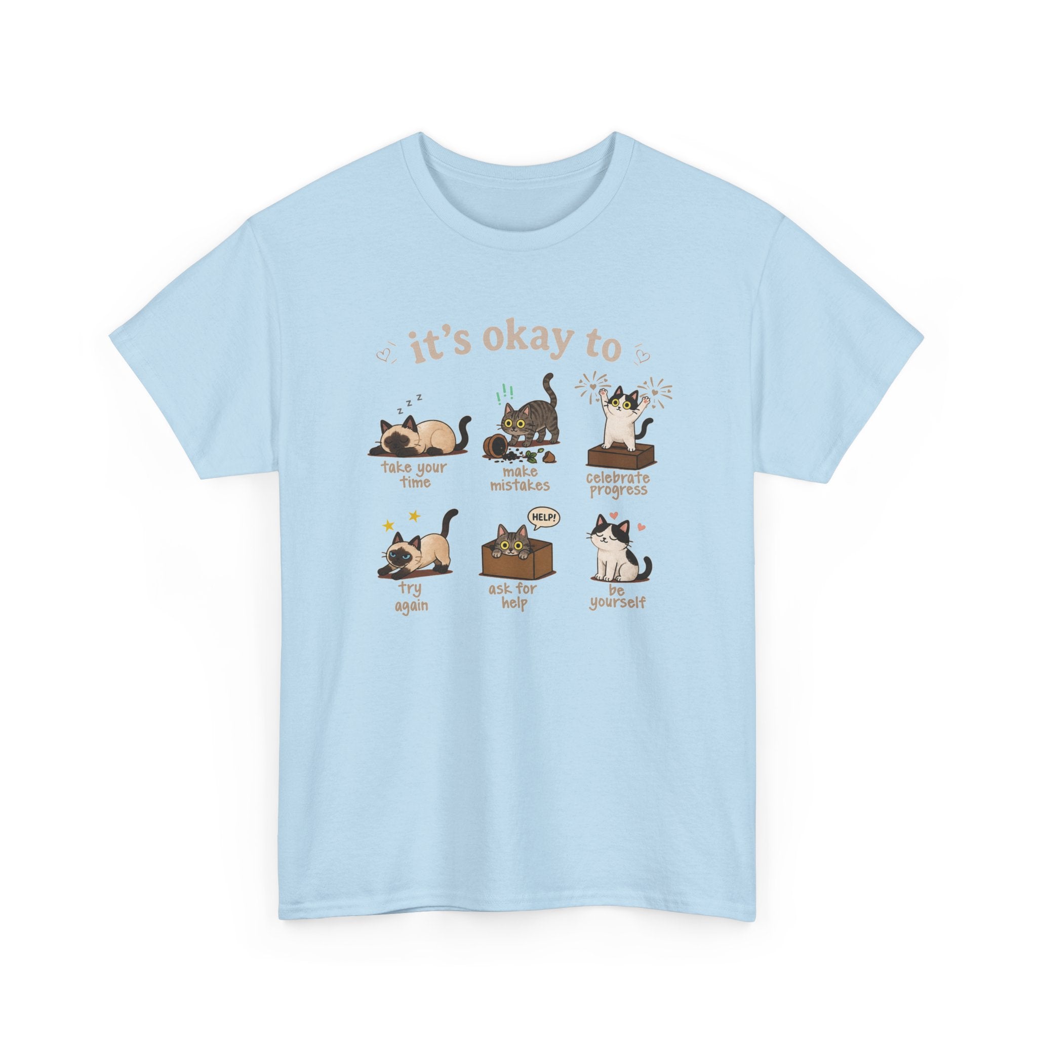It’s Okay! Perfect Cat Graphic Tee — Cute Comfort Cat Lover Gift