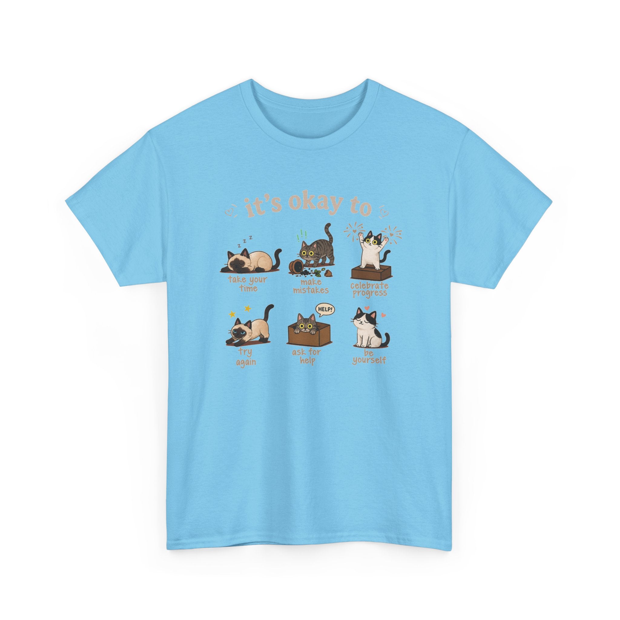 It’s Okay! Perfect Cat Graphic Tee — Cute Comfort Cat Lover Gift