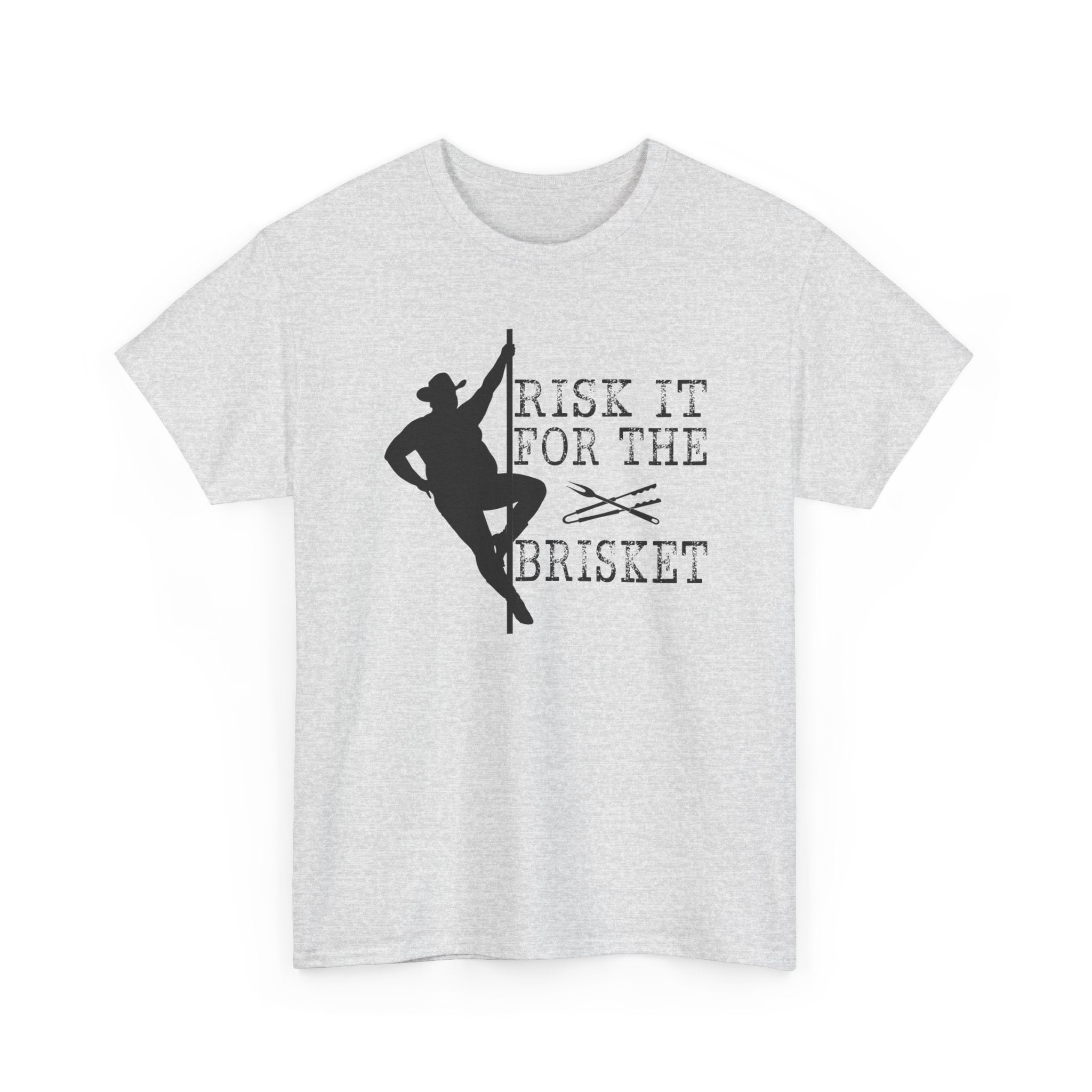 Risk It For The Brisket T-Shirt | BBQ Brisket Grill Shirt - Funny T-shirt - Great Gift
