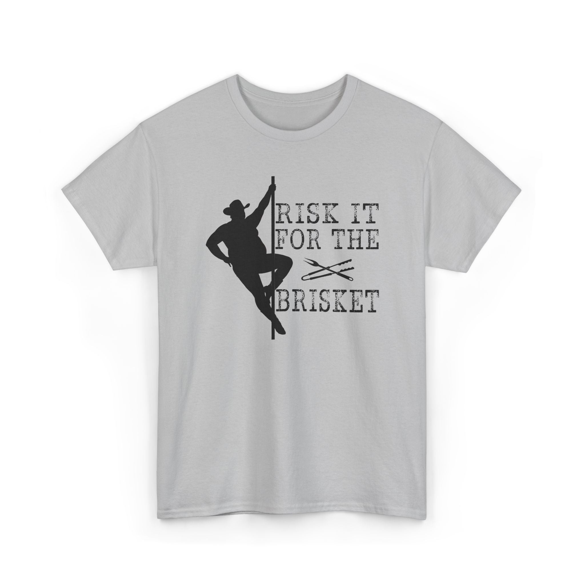 Risk It For The Brisket T-Shirt | BBQ Brisket Grill Shirt - Funny T-shirt - Great Gift