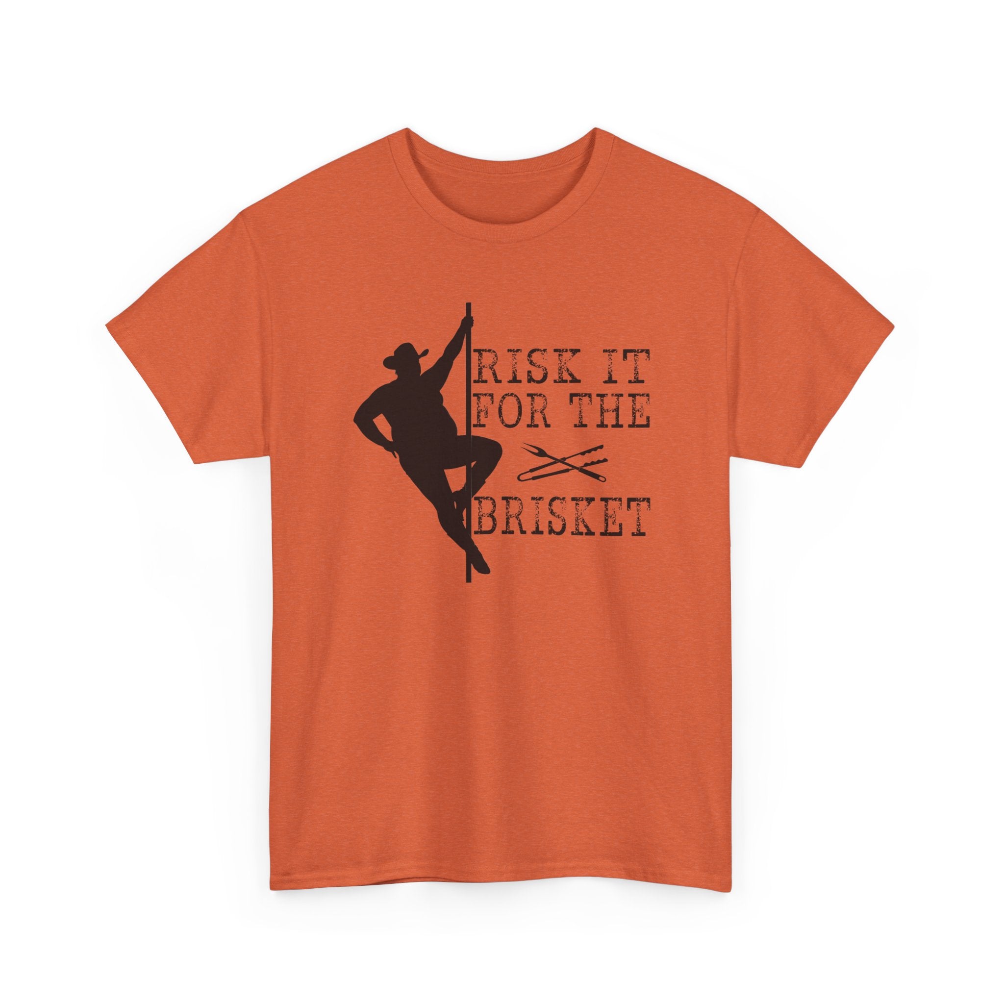 Risk It For The Brisket T-Shirt | BBQ Brisket Grill Shirt - Funny T-shirt - Great Gift