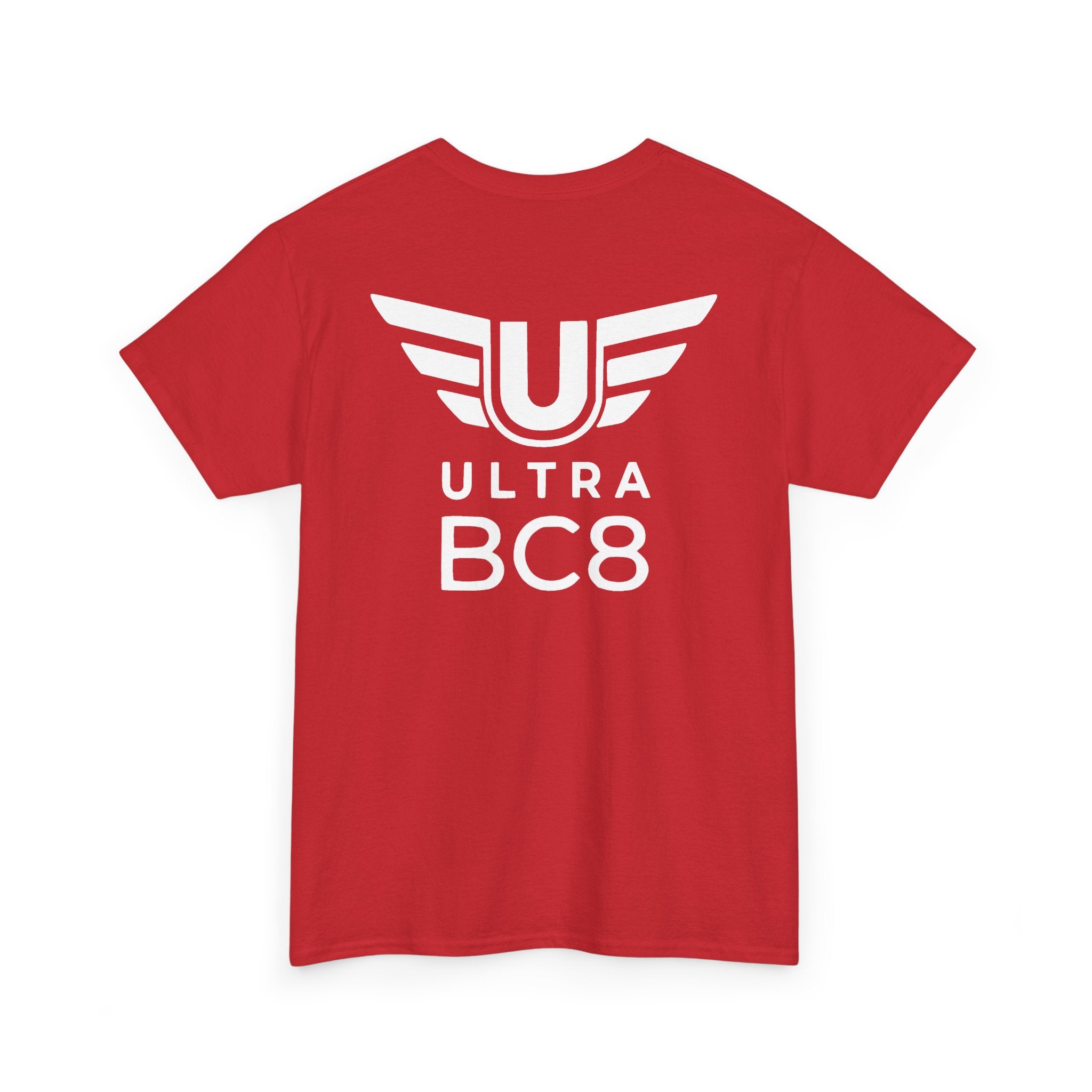 SW_Ultra BC8 Logo Tee - Front and Back Print - White Font - 100% Cotton