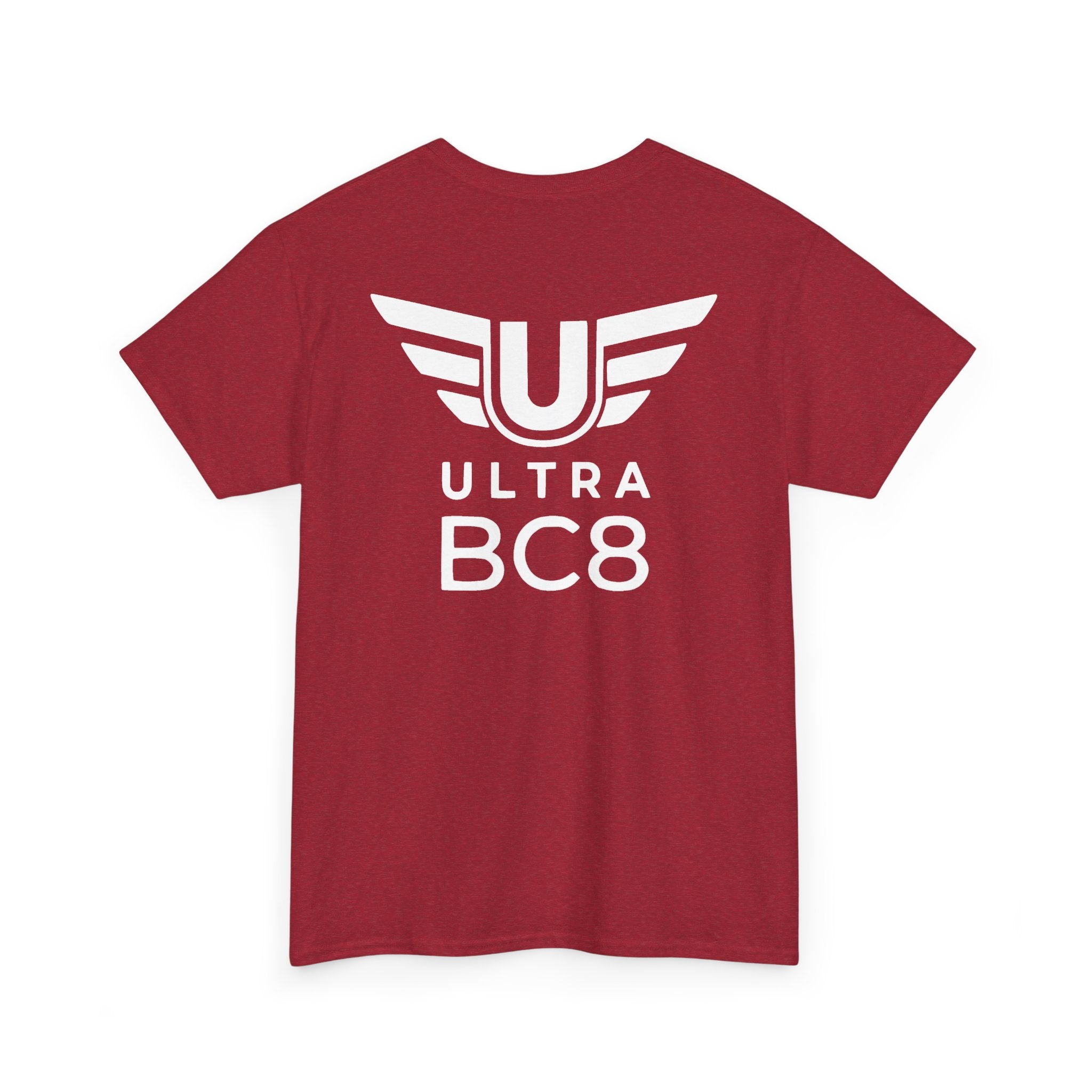 SW_Ultra BC8 Logo Tee - Front and Back Print - White Font - 100% Cotton