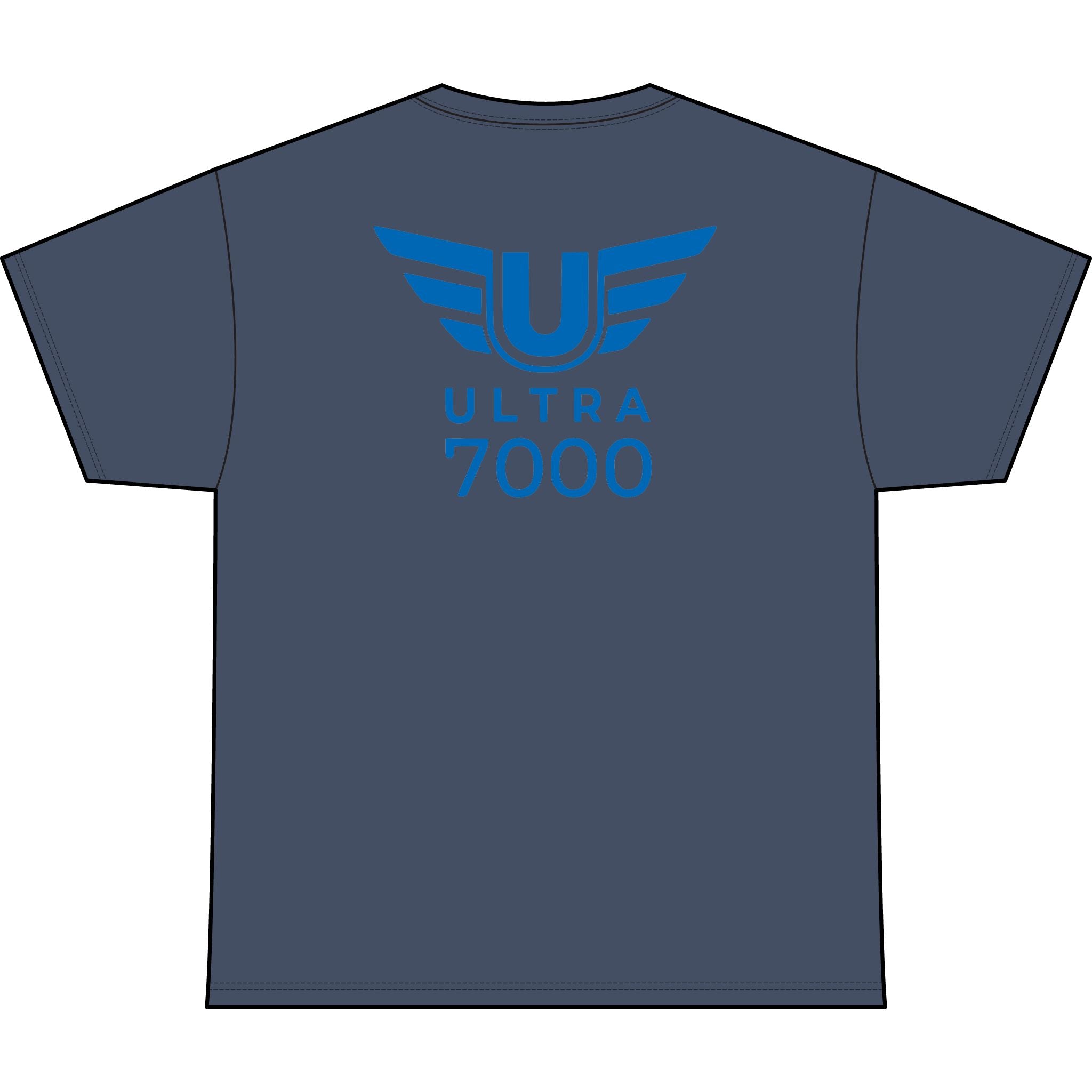 SW_Ultra 7000 Logo Performance Tee — Front & Back Design - Blue Font