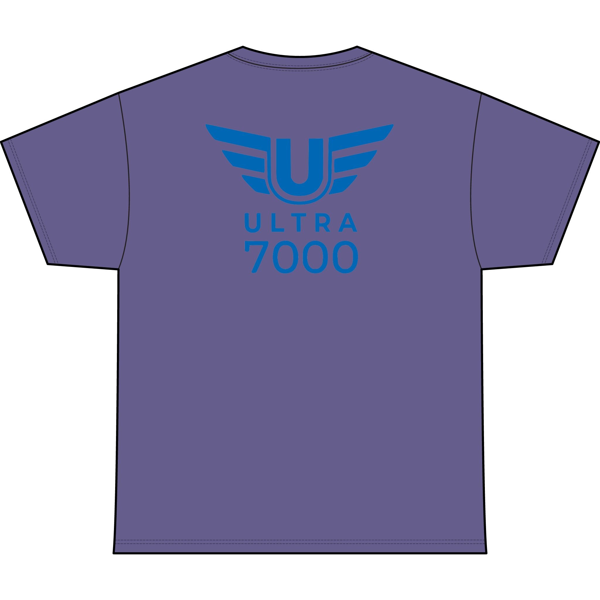 SW_Ultra 7000 Logo Performance Tee — Front & Back Design - Blue Font