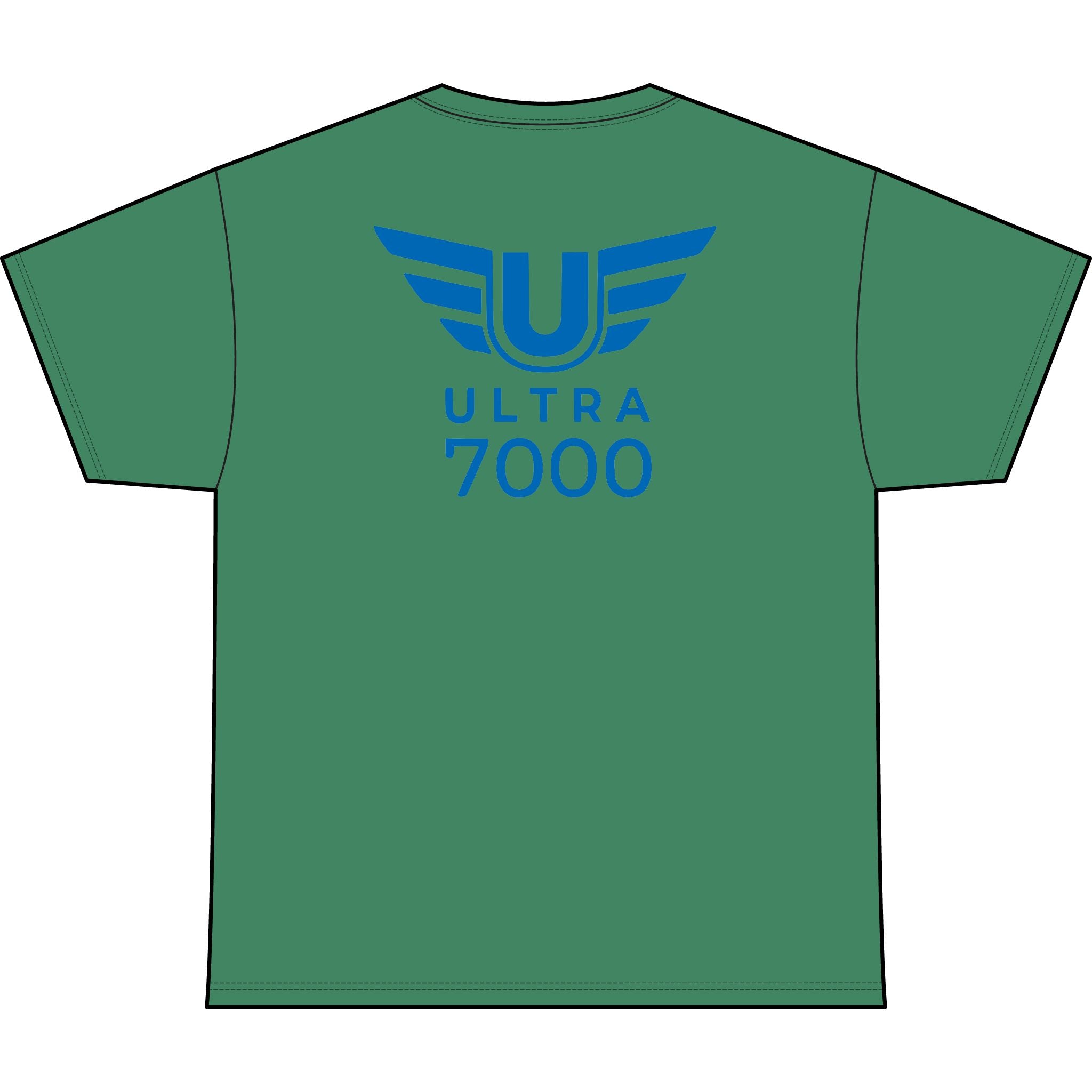 SW_Ultra 7000 Logo Performance Tee — Front & Back Design - Blue Font