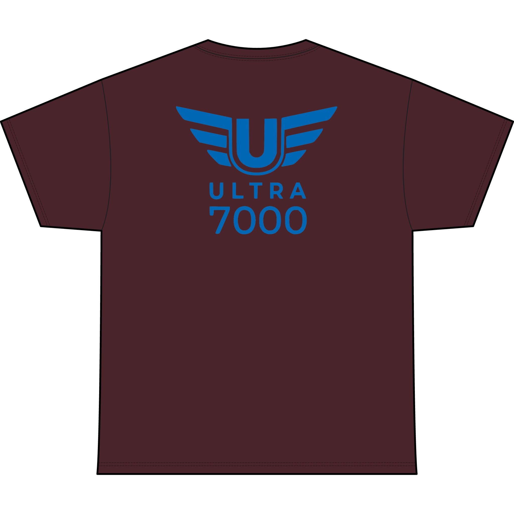 SW_Ultra 7000 Logo Performance Tee — Front & Back Design - Blue Font