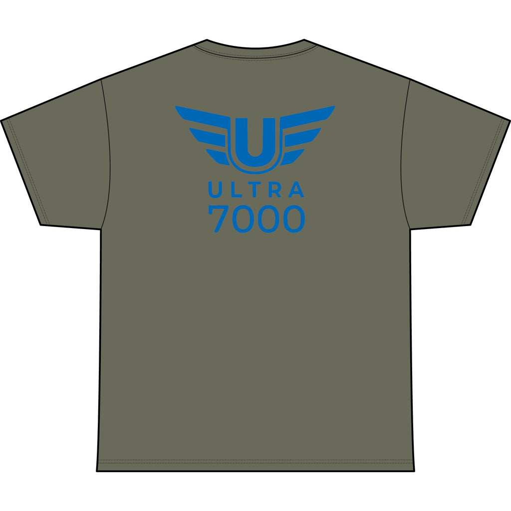 SW_Ultra 7000 Logo Performance Tee — Front & Back Design - Blue Font