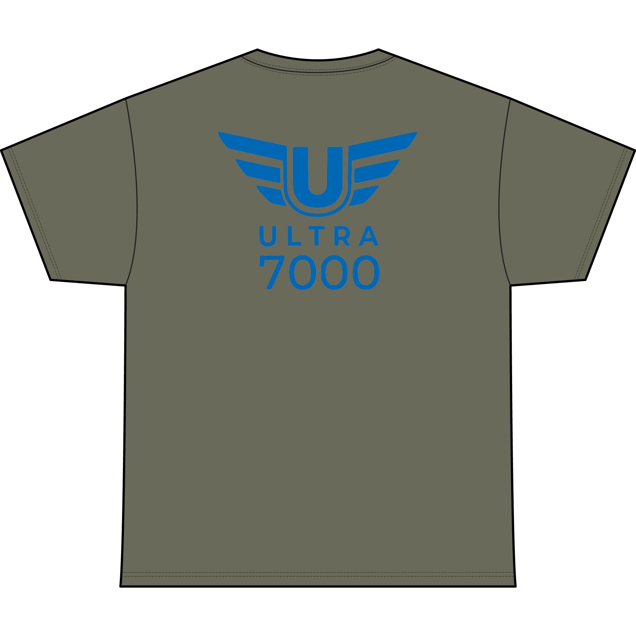 SW_Ultra 7000 Logo Performance Tee — Front & Back Design - Blue Font