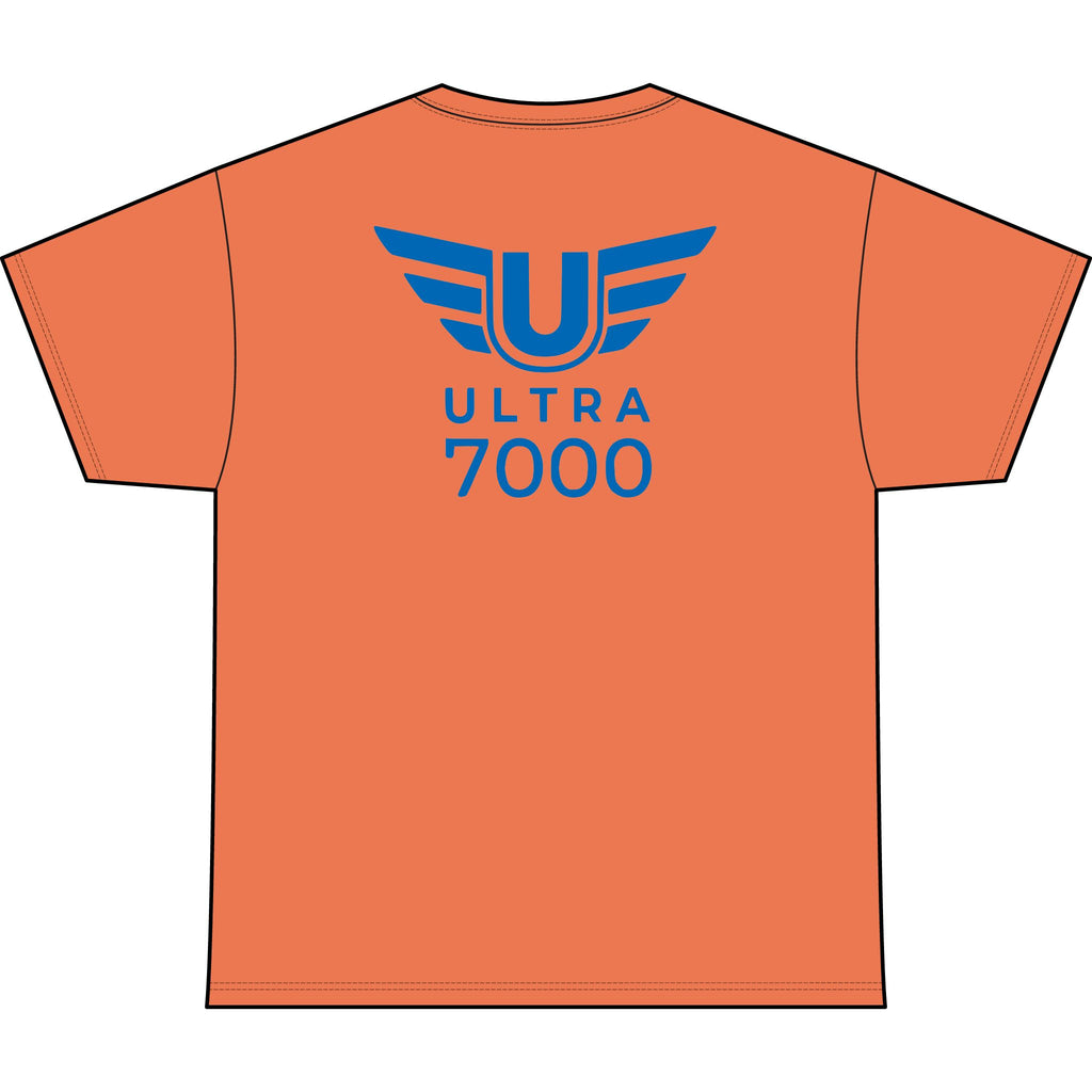 SW_Ultra 7000 Logo Performance Tee — Front & Back Design - Blue Font