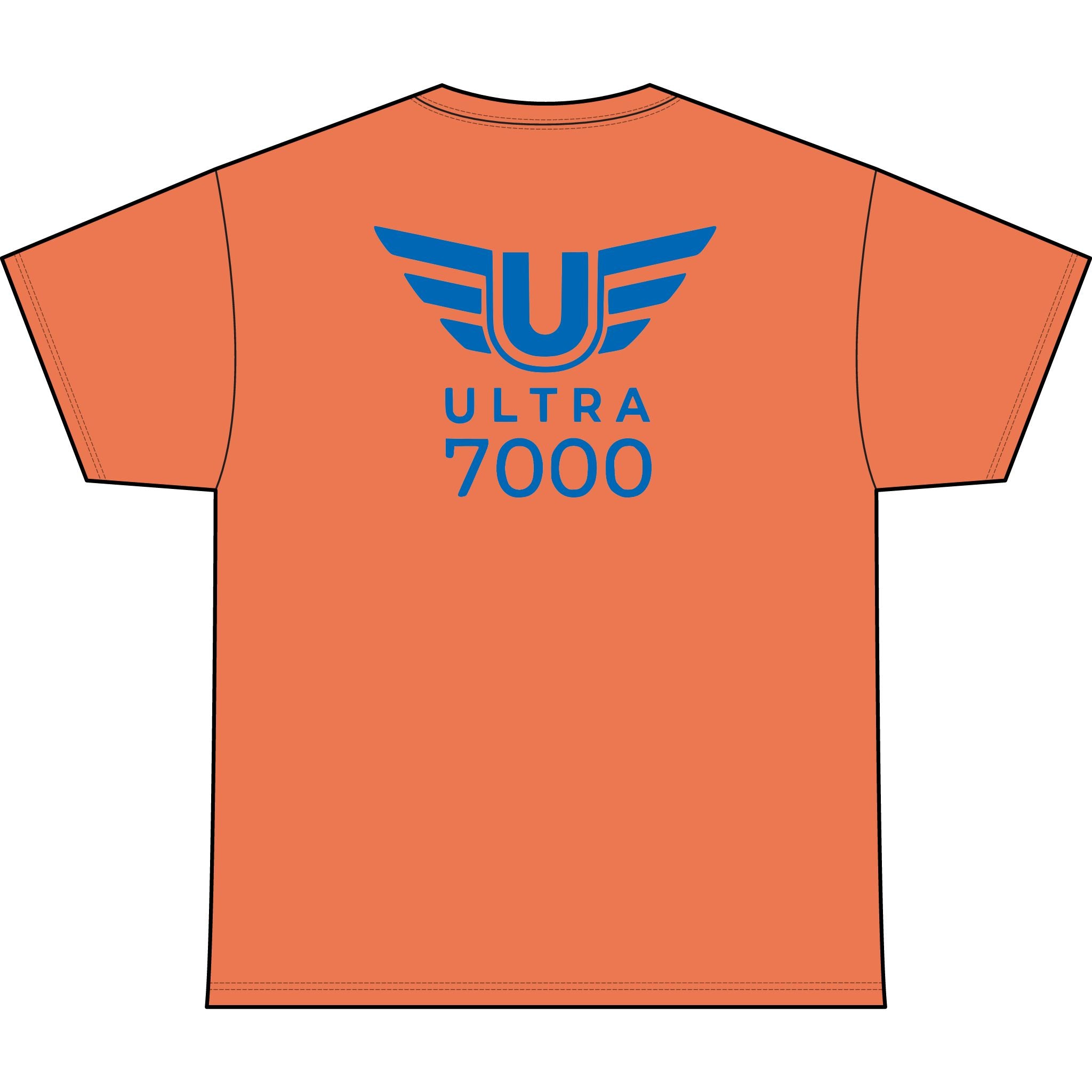 SW_Ultra 7000 Logo Performance Tee — Front & Back Design - Blue Font