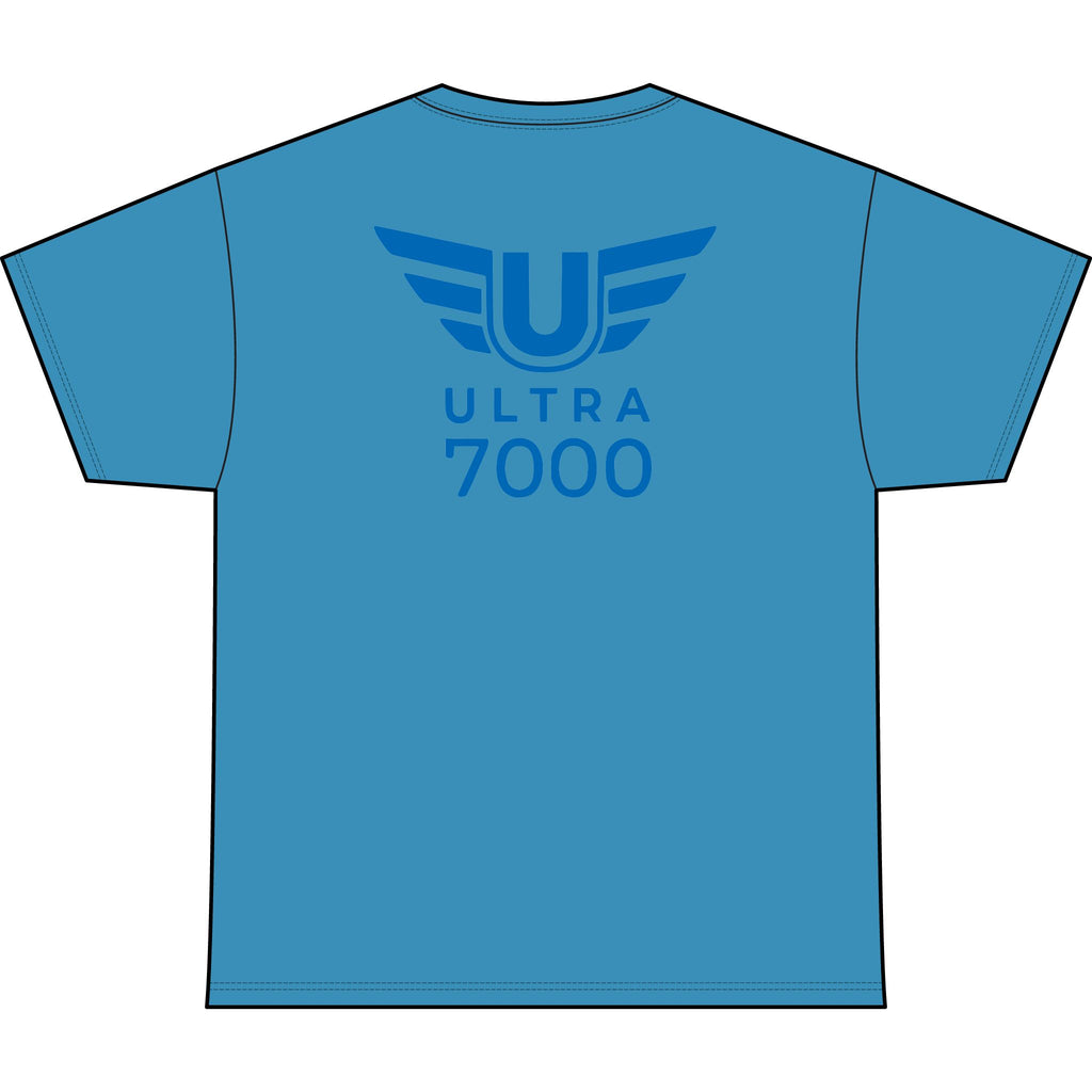 SW_Ultra 7000 Logo Performance Tee — Front & Back Design - Blue Font