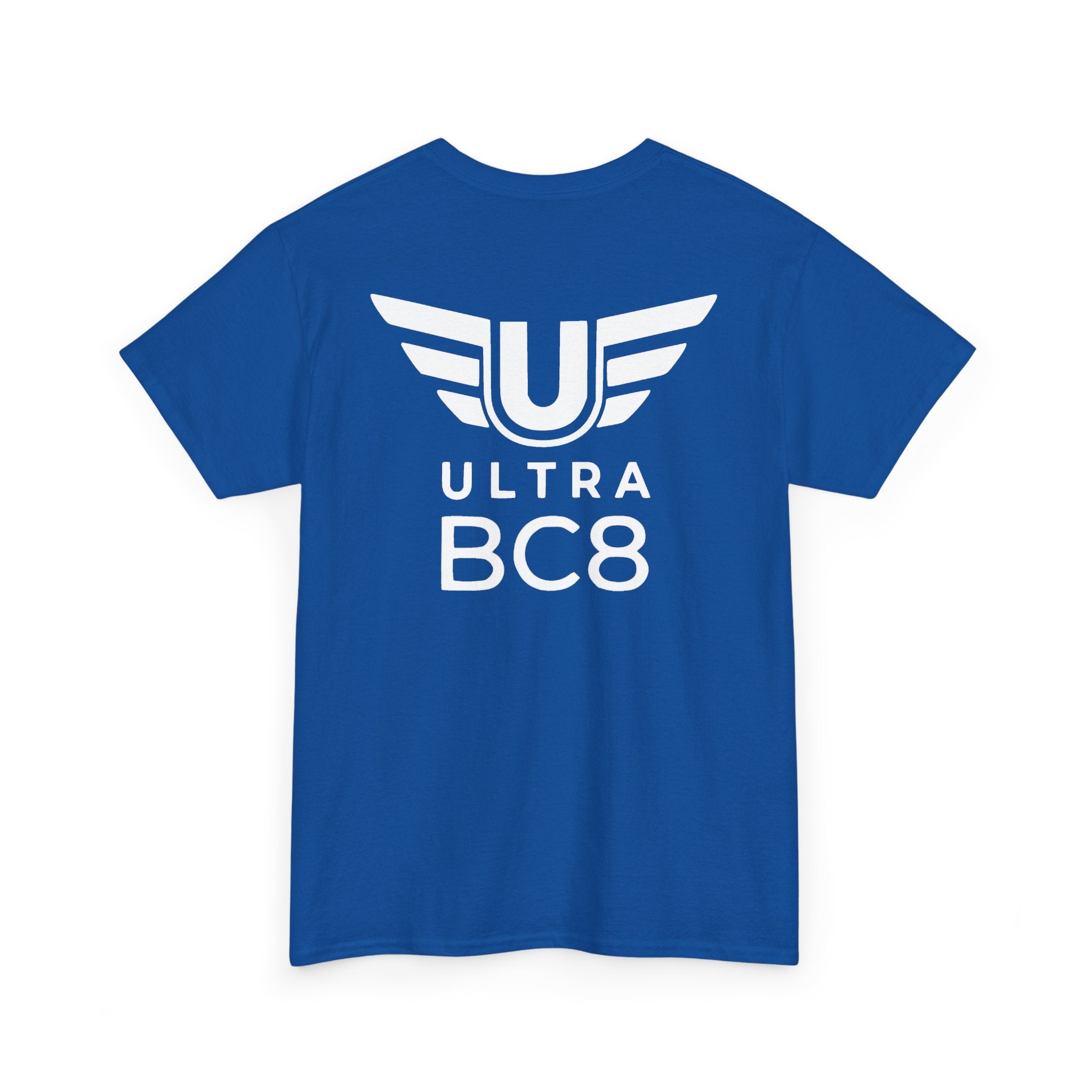 SW_Ultra BC8 Logo Tee - Front and Back Print - White Font - 100% Cotton