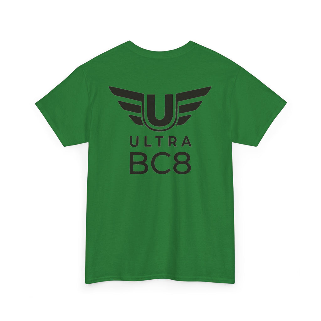 SW_Ultra BC8 Logo Tee - Front and Back Print Black Font - 100% Cotton