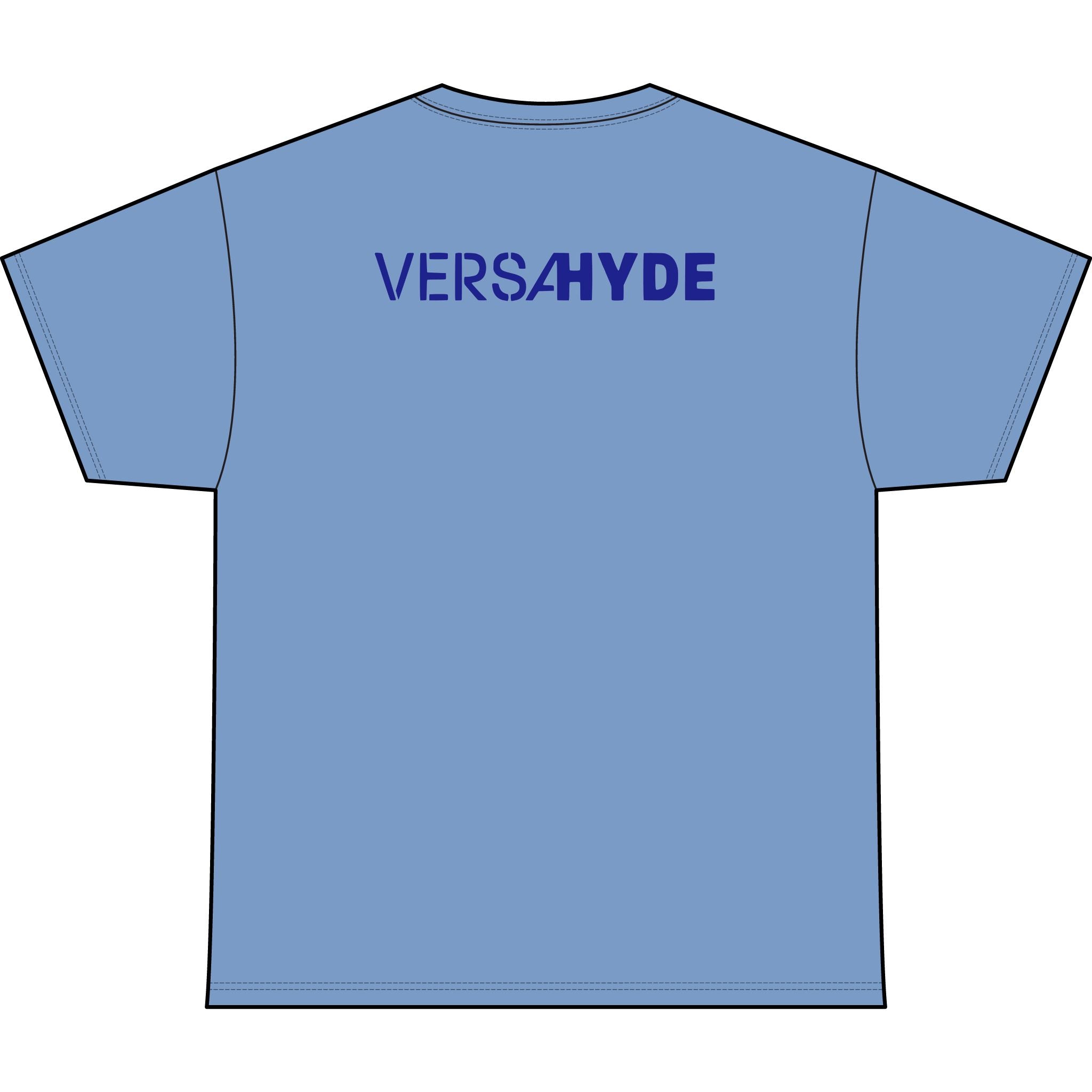 SW_VersaHyde Logo Performance Tee — Front & Back Design - Blue Font