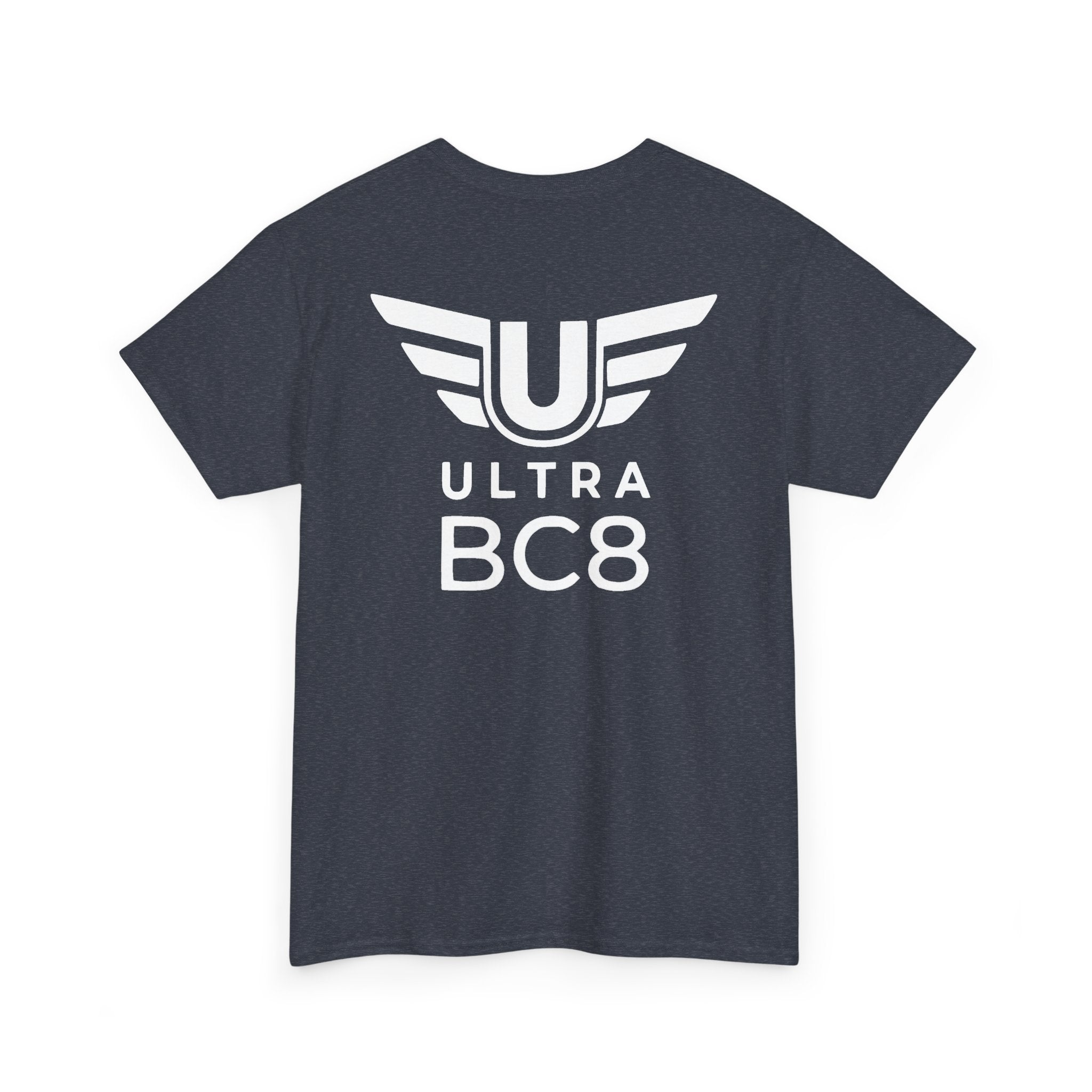 SW_Ultra BC8 Logo Tee - Front and Back Print - White Font - 100% Cotton