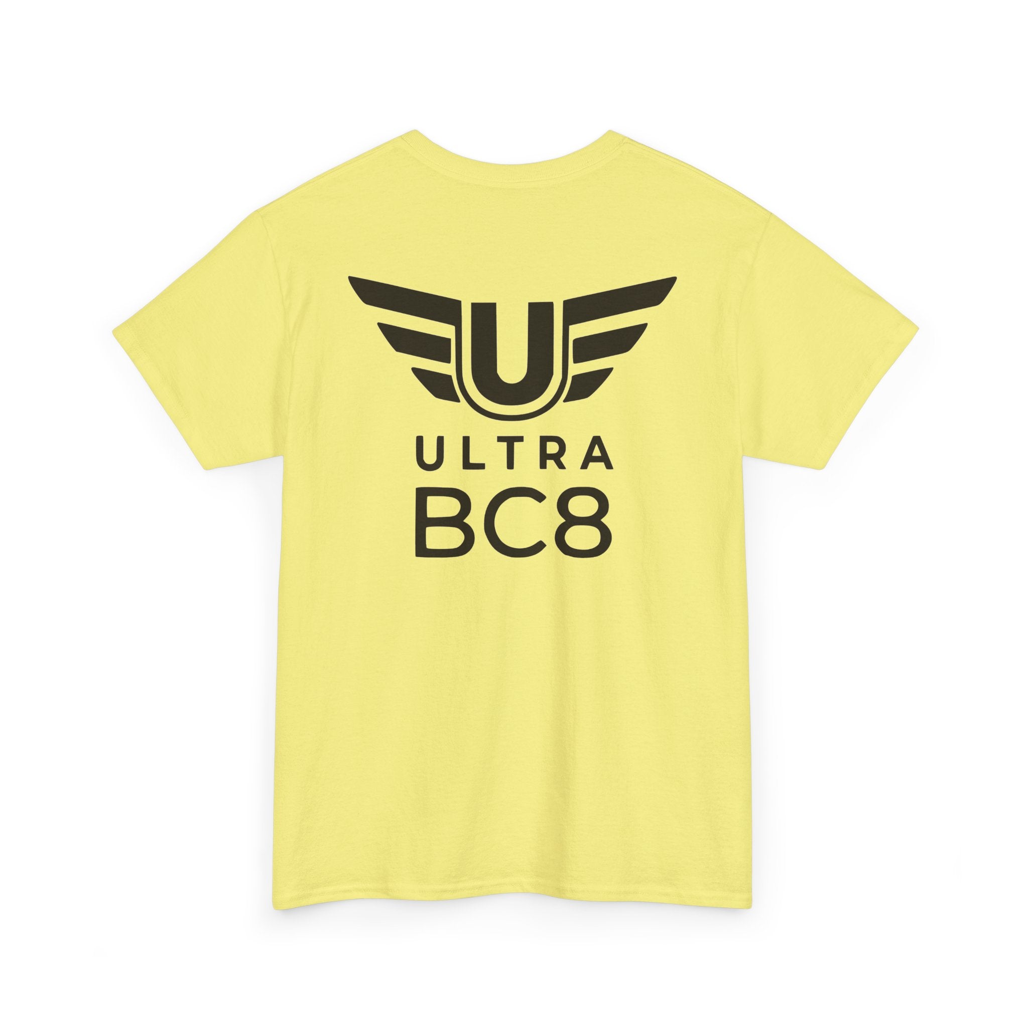 SW_Ultra BC8 Logo Tee - Front and Back Print Black Font - 100% Cotton