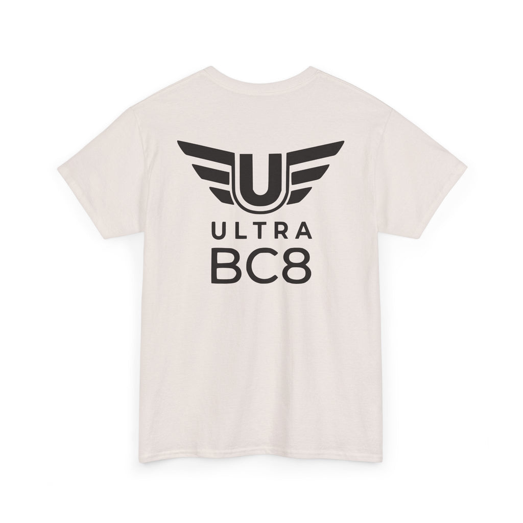 SW_Ultra BC8 Logo Tee - Front and Back Print Black Font - 100% Cotton