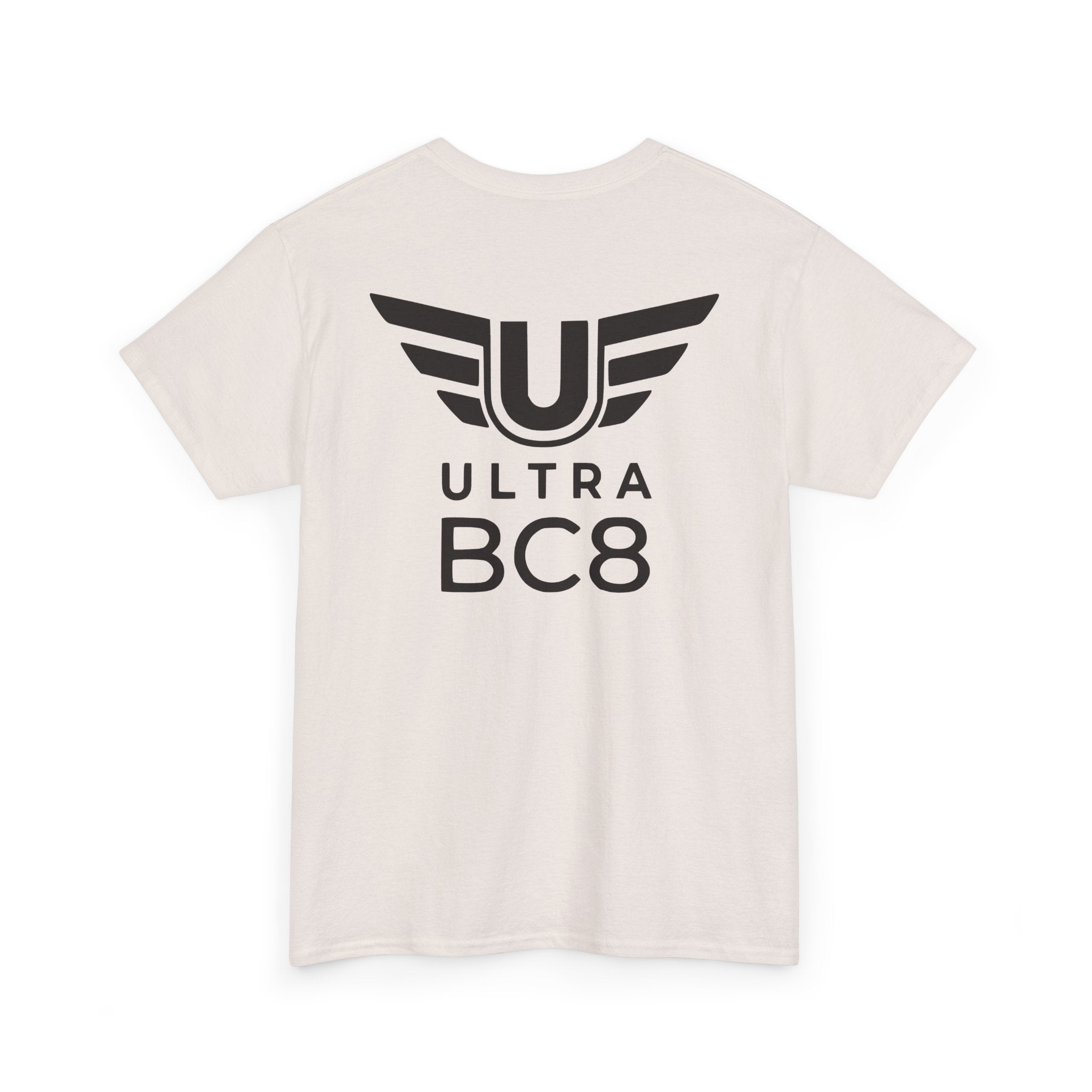 SW_Ultra BC8 Logo Tee - Front and Back Print Black Font - 100% Cotton