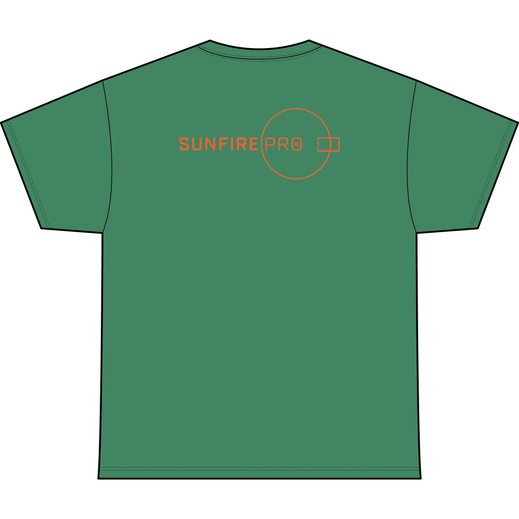 SW_SUNFIRE PRO Logo Performance Tee — Front & Back Design - Orange Font