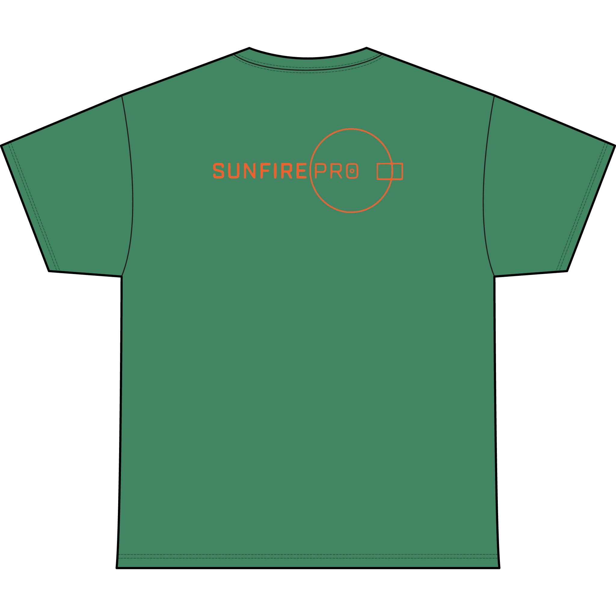 SW_SUNFIRE PRO Logo Performance Tee — Front & Back Design - Orange Font