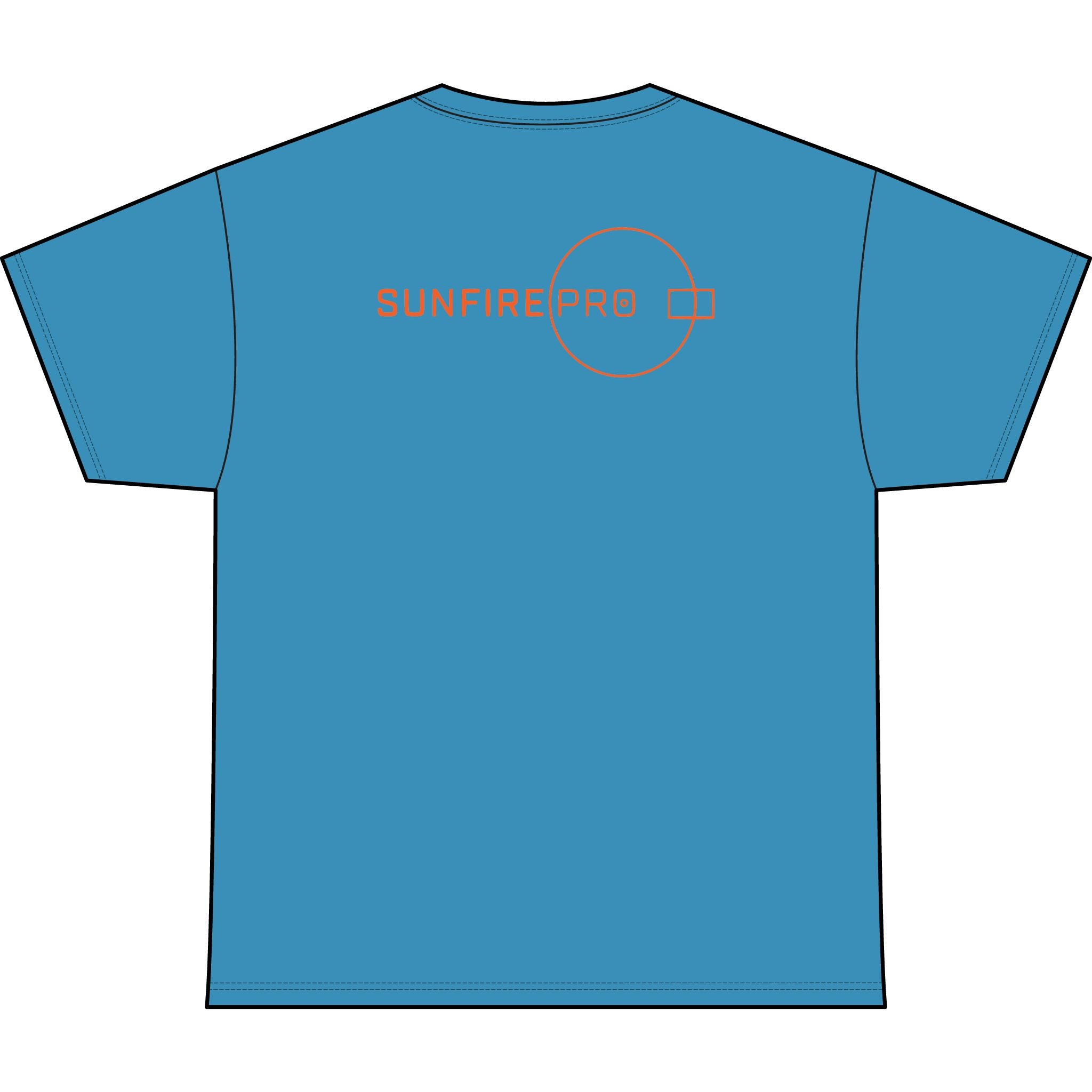 SW_SUNFIRE PRO Logo Performance Tee — Front & Back Design - Orange Font