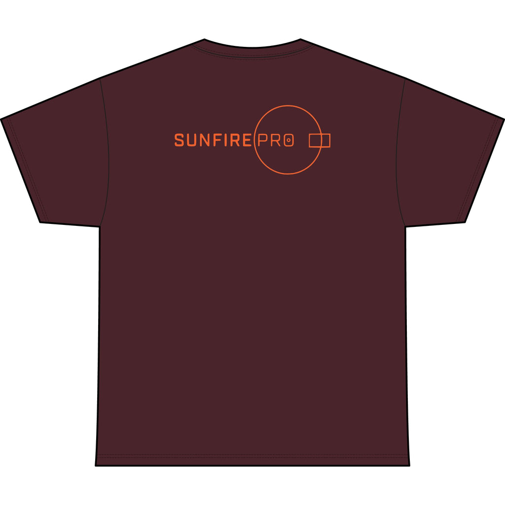 SW_SUNFIRE PRO Logo Performance Tee — Front & Back Design - Orange Font