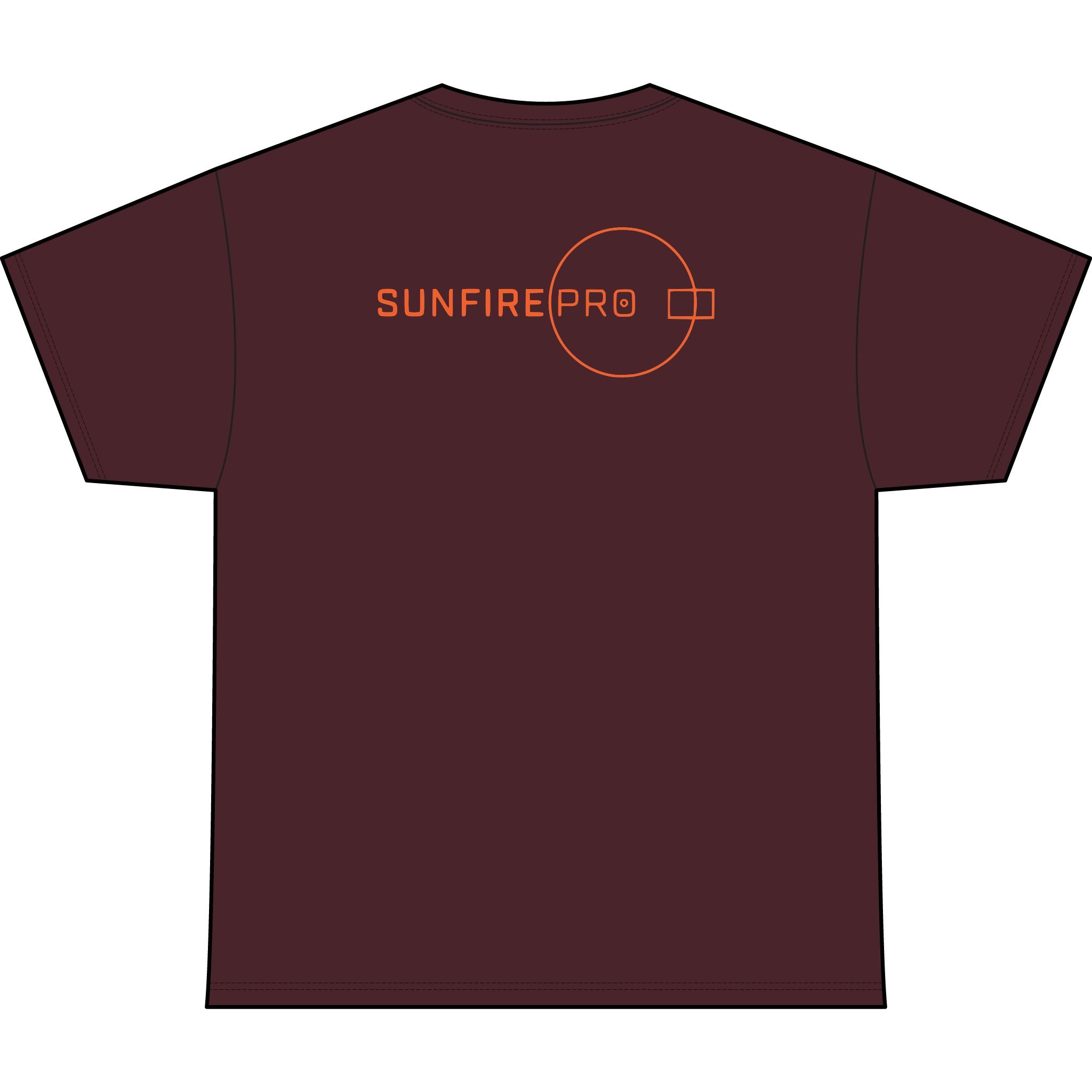 SW_SUNFIRE PRO Logo Performance Tee — Front & Back Design - Orange Font