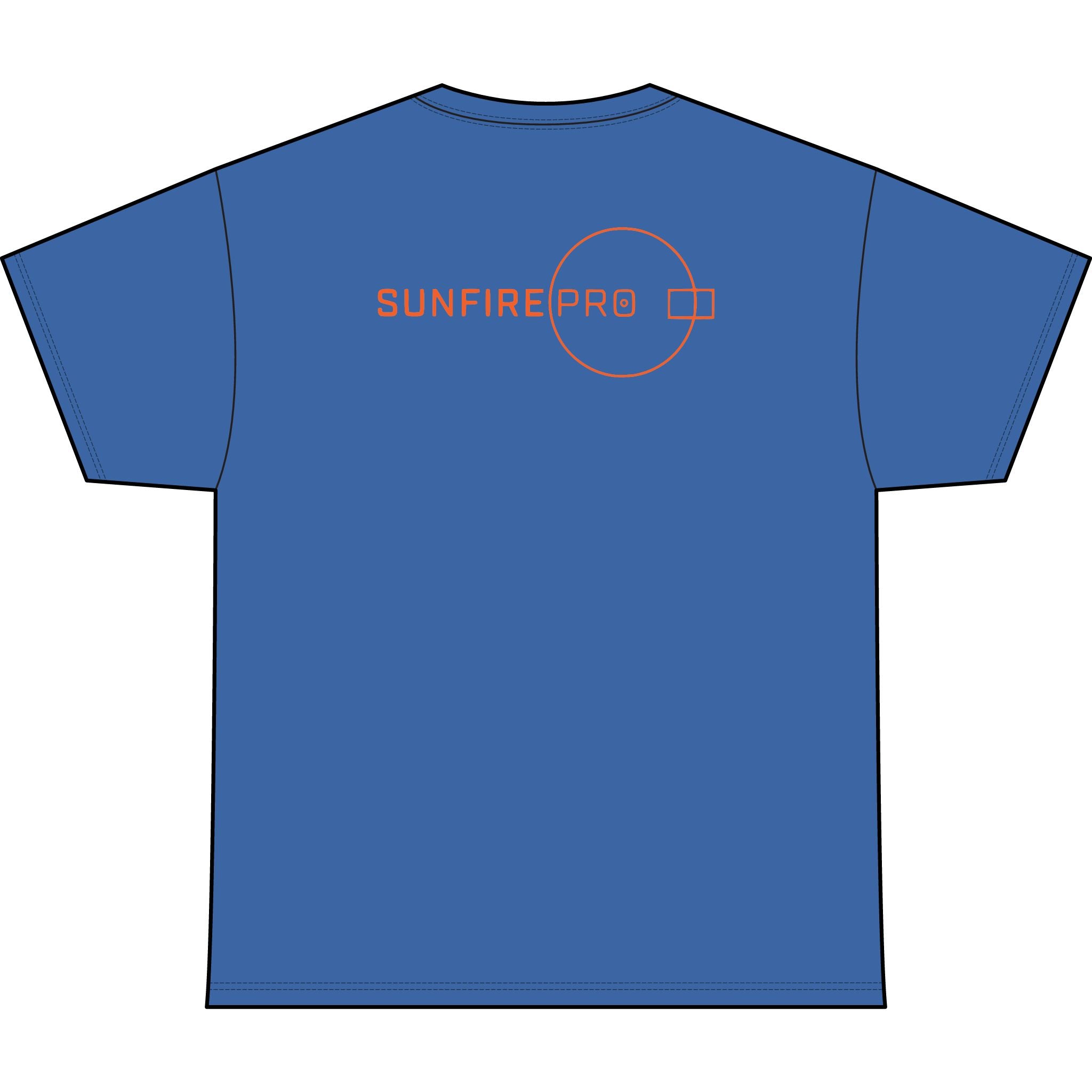 SW_SUNFIRE PRO Logo Performance Tee — Front & Back Design - Orange Font