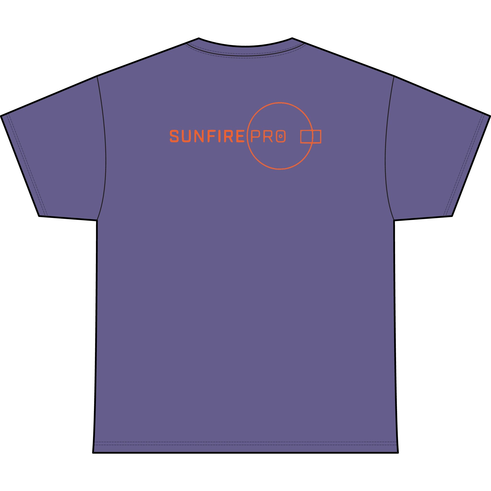 SW_SUNFIRE PRO Logo Performance Tee — Front & Back Design - Orange Font