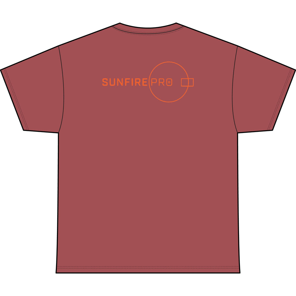 SW_SUNFIRE PRO Logo Performance Tee — Front & Back Design - Orange Font