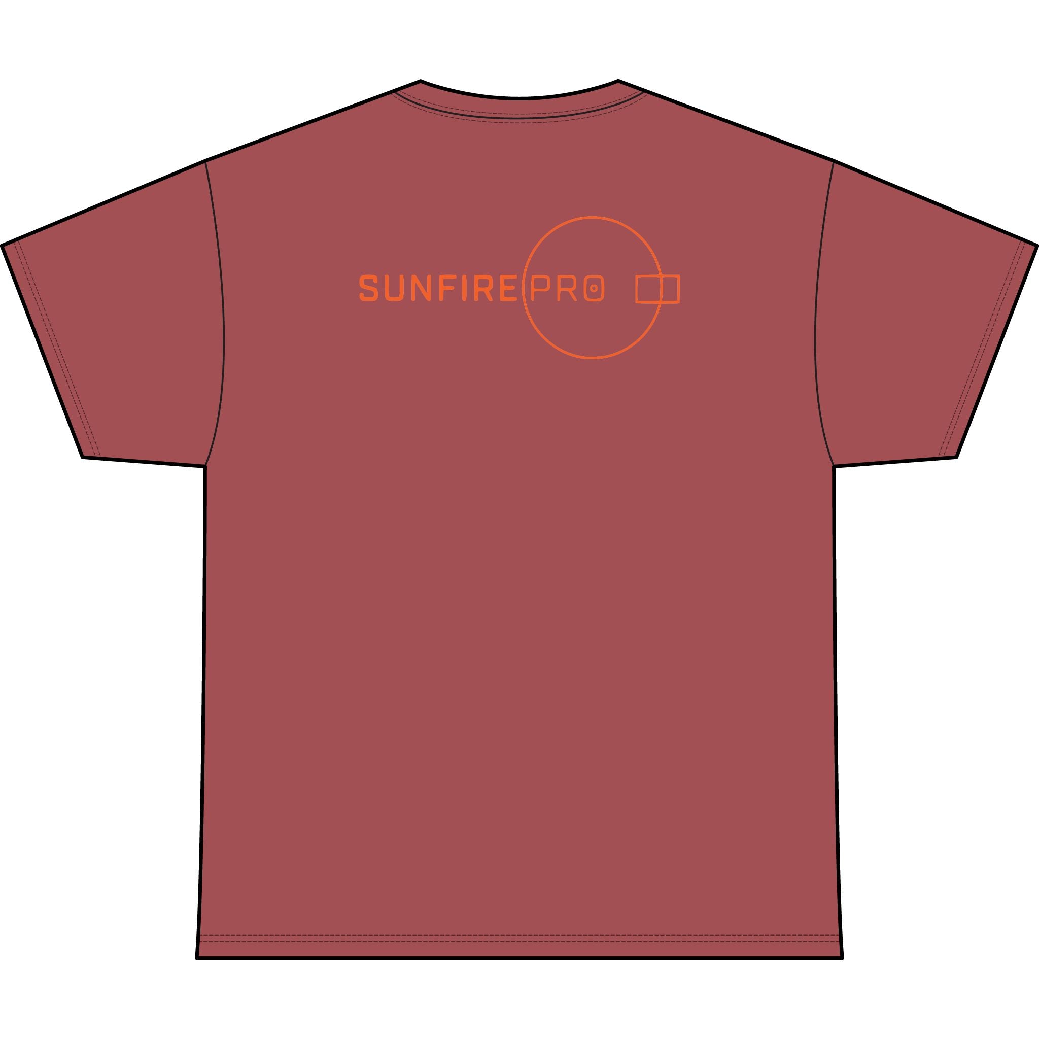 SW_SUNFIRE PRO Logo Performance Tee — Front & Back Design - Orange Font