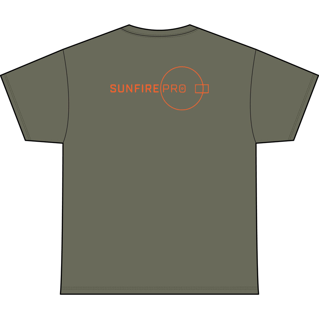 SW_SUNFIRE PRO Logo Performance Tee — Front & Back Design - Orange Font