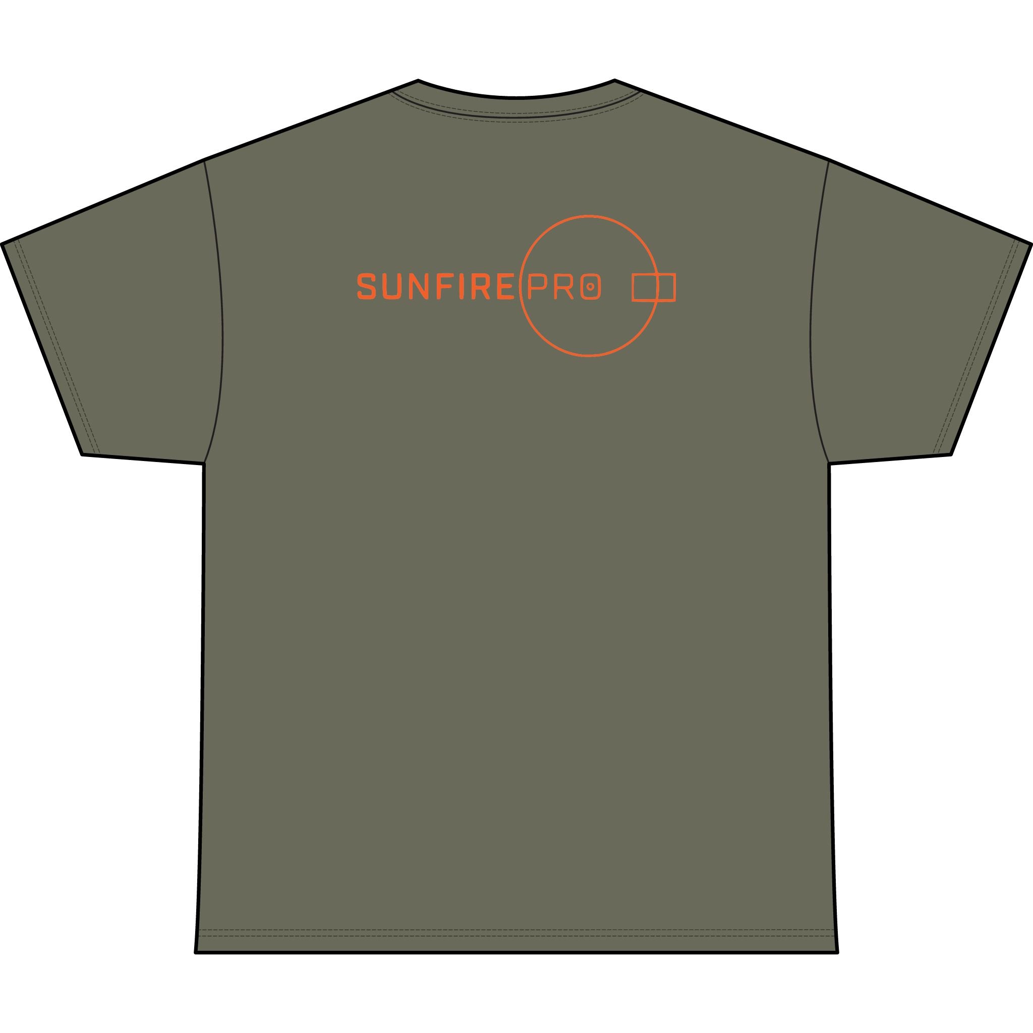 SW_SUNFIRE PRO Logo Performance Tee — Front & Back Design - Orange Font