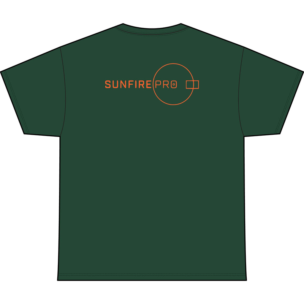 SW_SUNFIRE PRO Logo Performance Tee — Front & Back Design - Orange Font