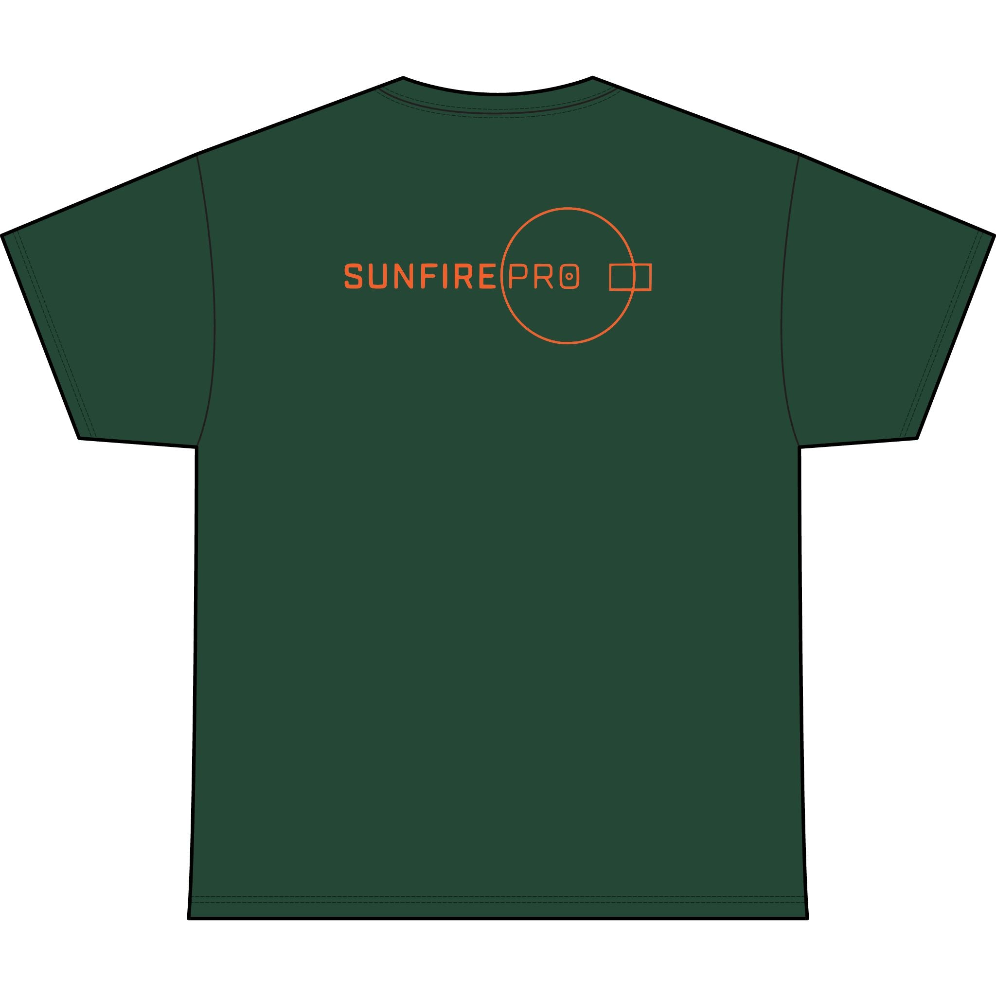 SW_SUNFIRE PRO Logo Performance Tee — Front & Back Design - Orange Font