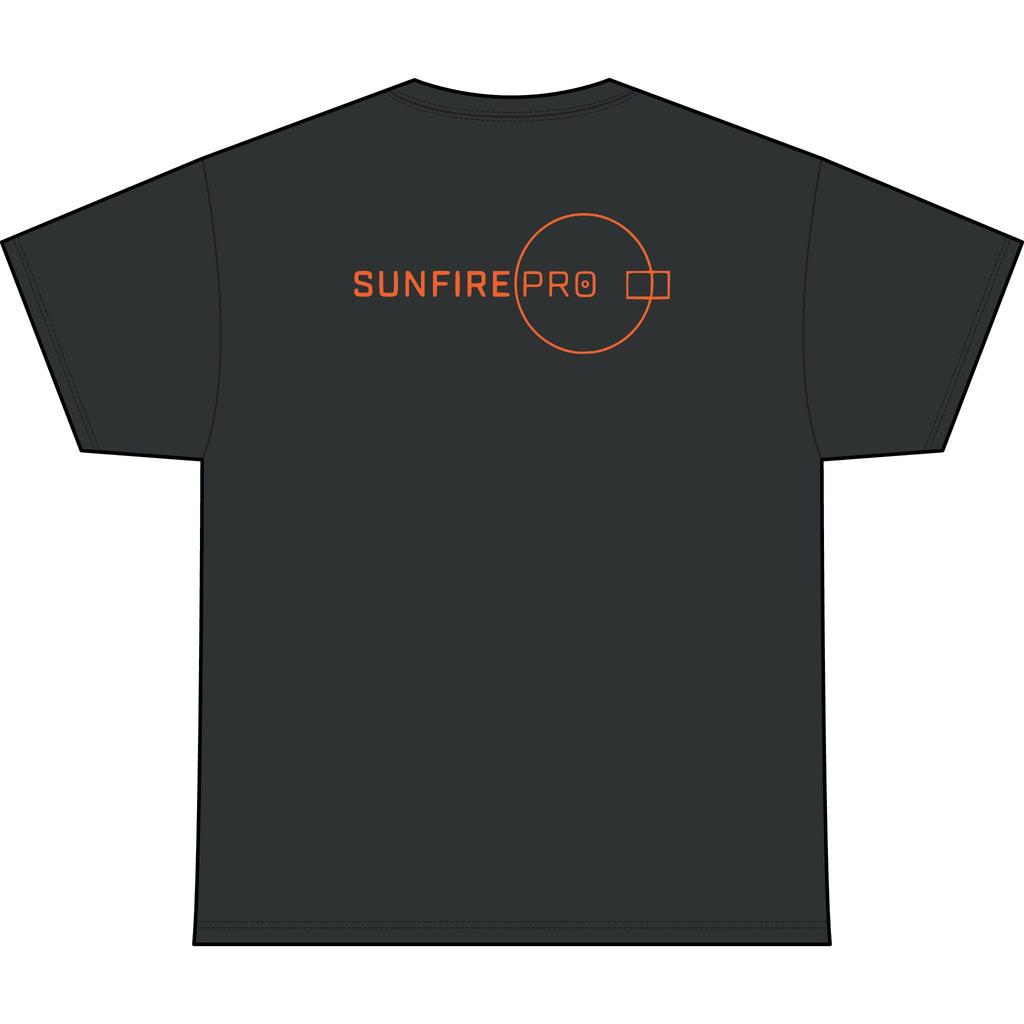 SW_SUNFIRE PRO Logo Performance Tee — Front & Back Design - Orange Font