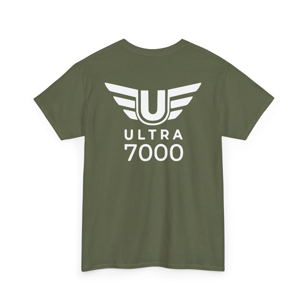 SW_Ultra 7000 Logo Tee - Front and Back Print - White Font - 100% Cotton