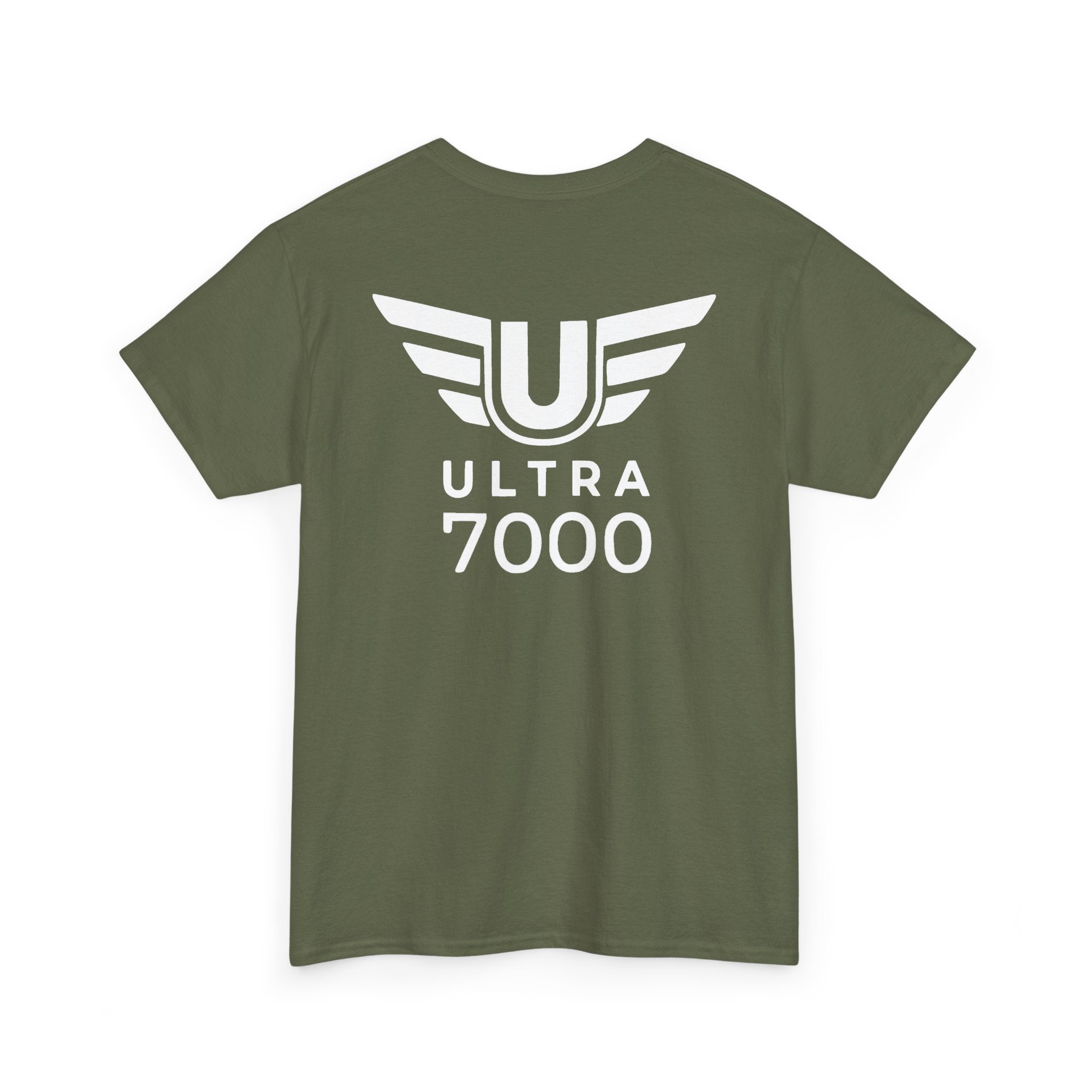 SW_Ultra 7000 Logo Tee - Front and Back Print - White Font - 100% Cotton