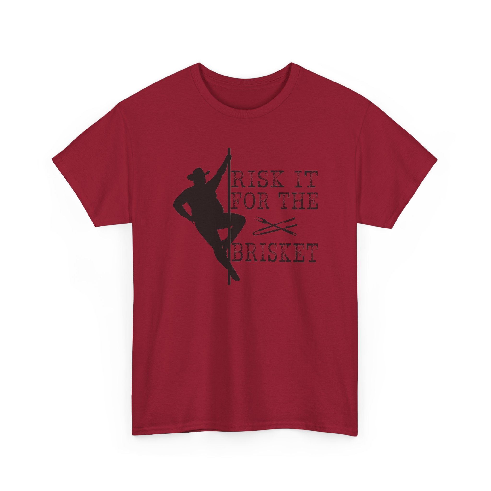 Risk It For The Brisket T-Shirt | BBQ Brisket Grill Shirt - Funny T-shirt - Great Gift