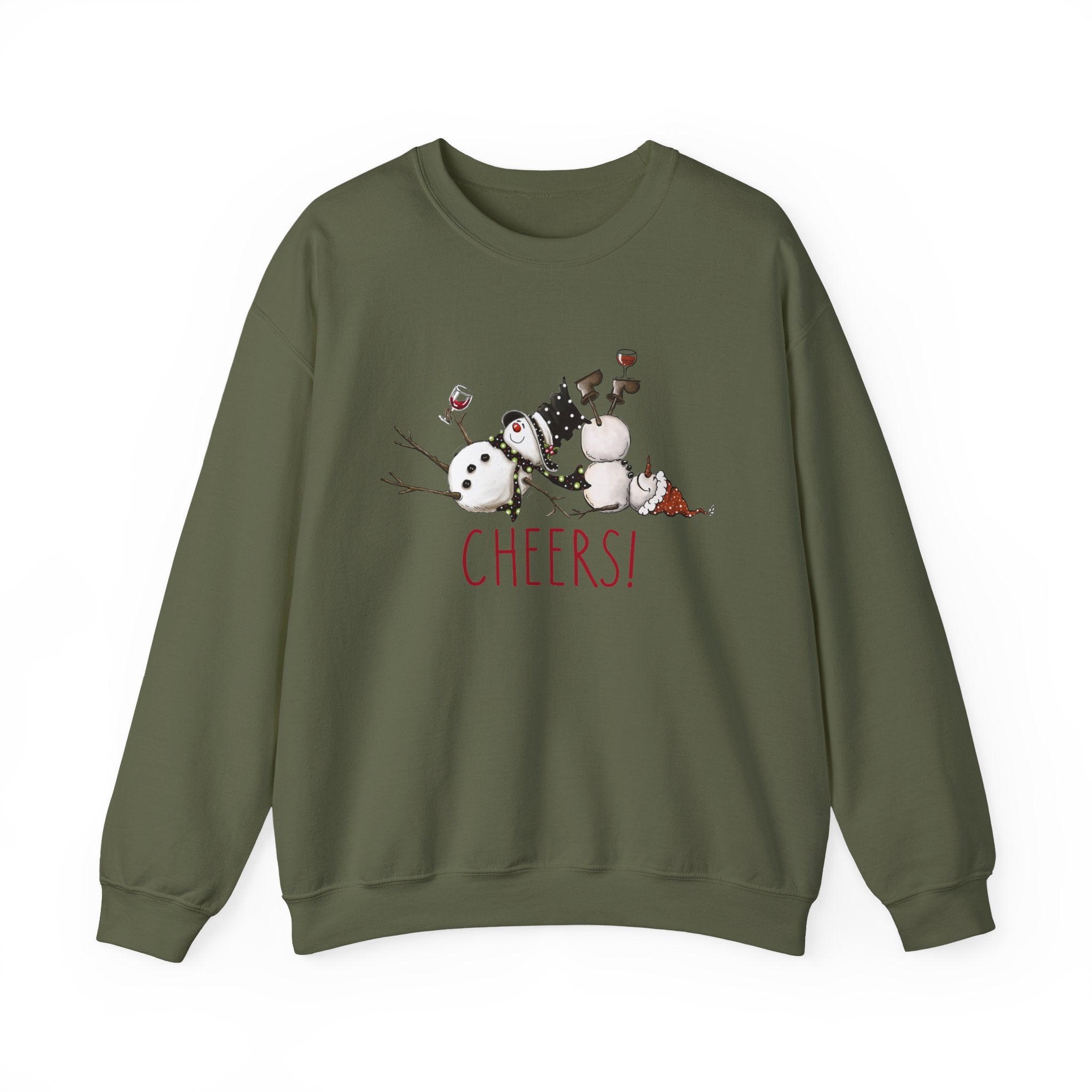 Cheers to Tipsy Snowman BFFs! Perfect Sweatshirt, Holiday Fun, Winter Wear, Christmas Crewneck, Festive Pullover, Party Tops, Best Friends