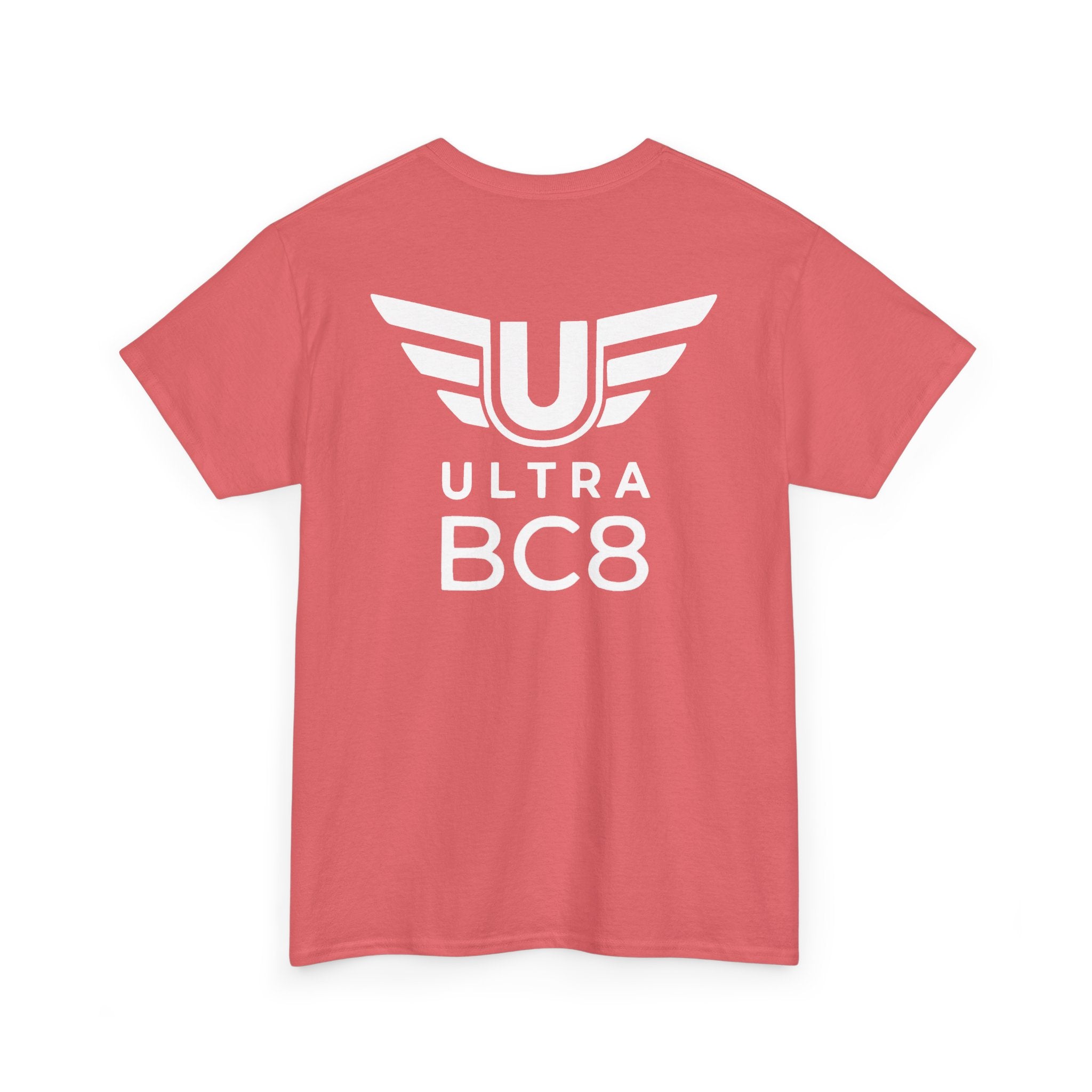 SW_Ultra BC8 Logo Tee - Front and Back Print - White Font - 100% Cotton