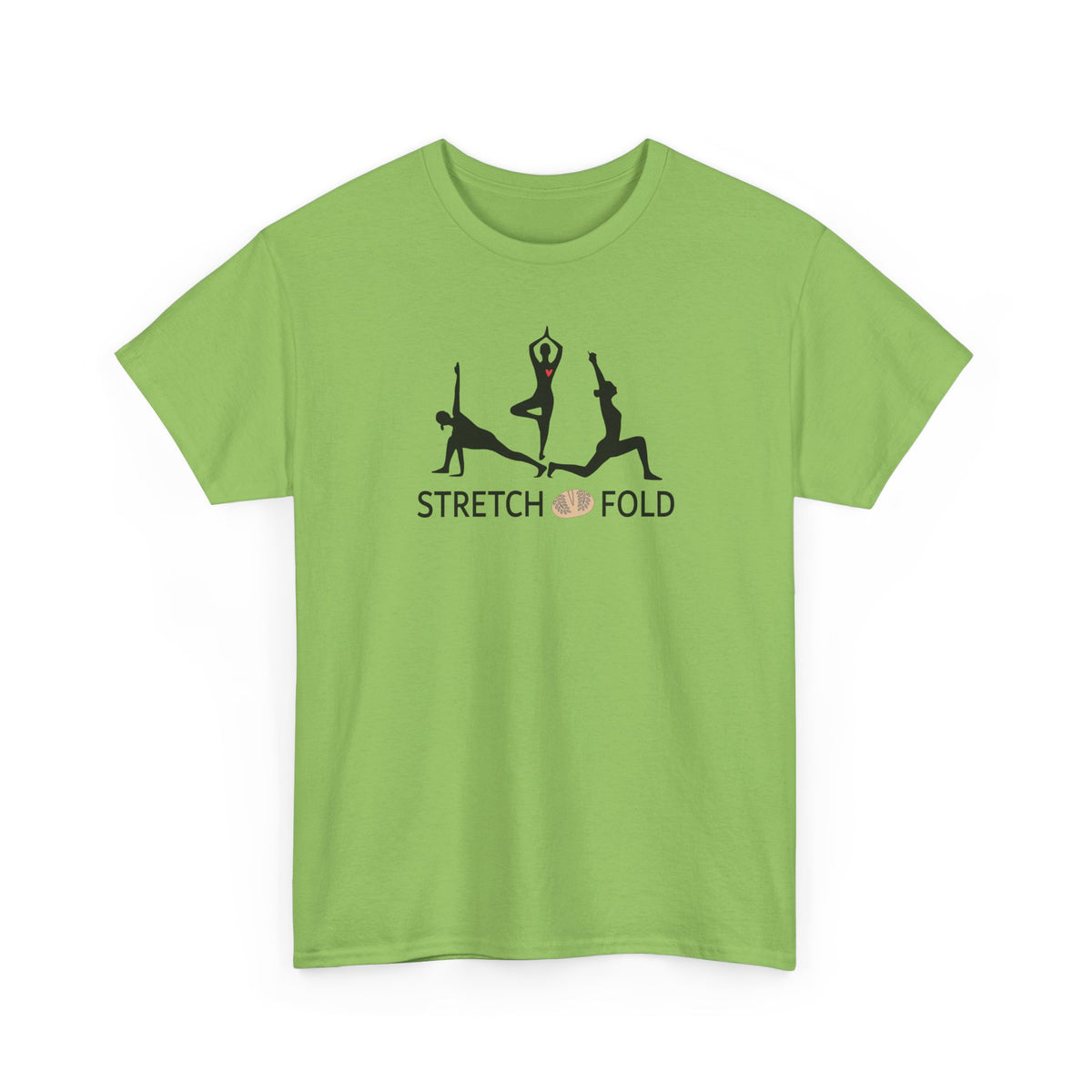 Yoga Pose Silhouettes Stretch and Fold Tee - Pilates Fitness for Sourdough Bakers and more! Silhouette Design Series