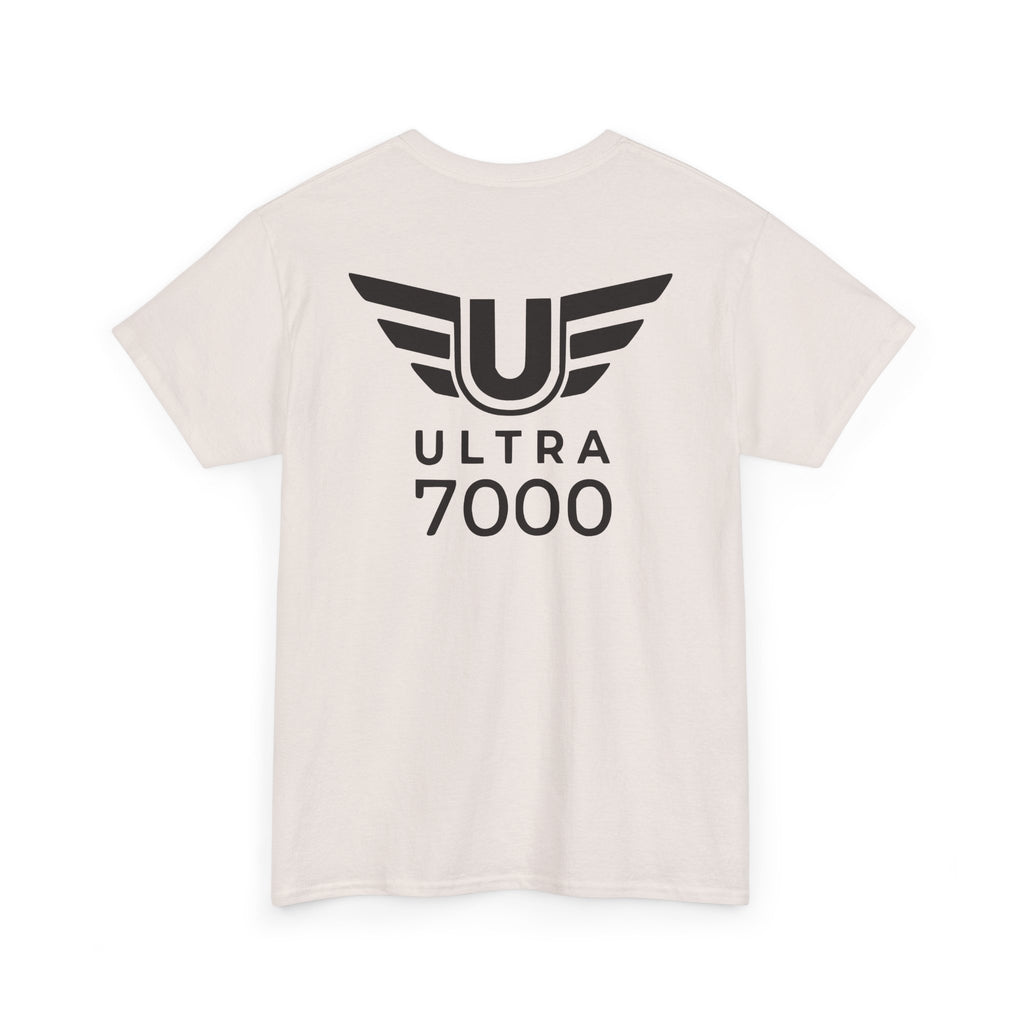 SW_Ultra 7000 Logo Tee - Front and Back Print Black Font - 100% Cotton