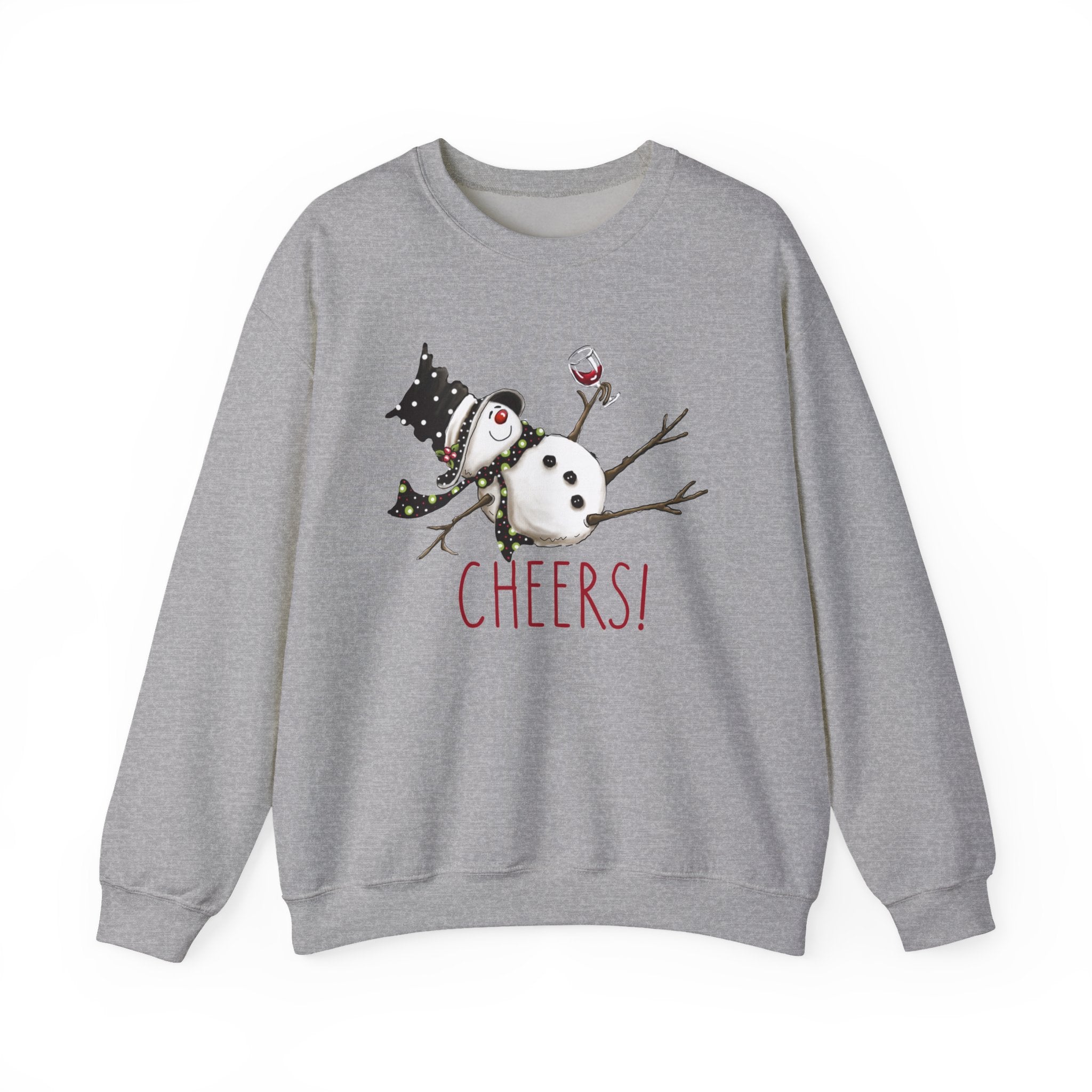 Holiday Wear Tipsy Snowman Sweatshirt, Christmas Fun, Winter Apparel, Festive Top, Funny Xmas Sweatshirt, Cheers!