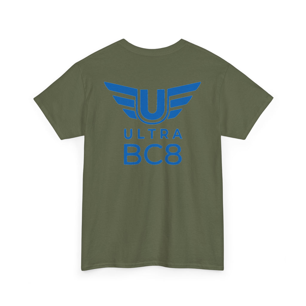 SW_Ultra BC8 Logo Tee - Front and Back Print Blue Font - 100% Cotton