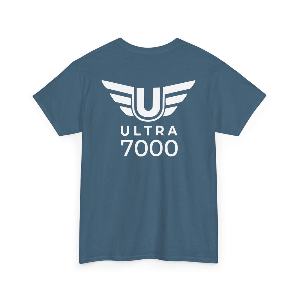 SW_Ultra 7000 Logo Tee - Front and Back Print - White Font - 100% Cotton