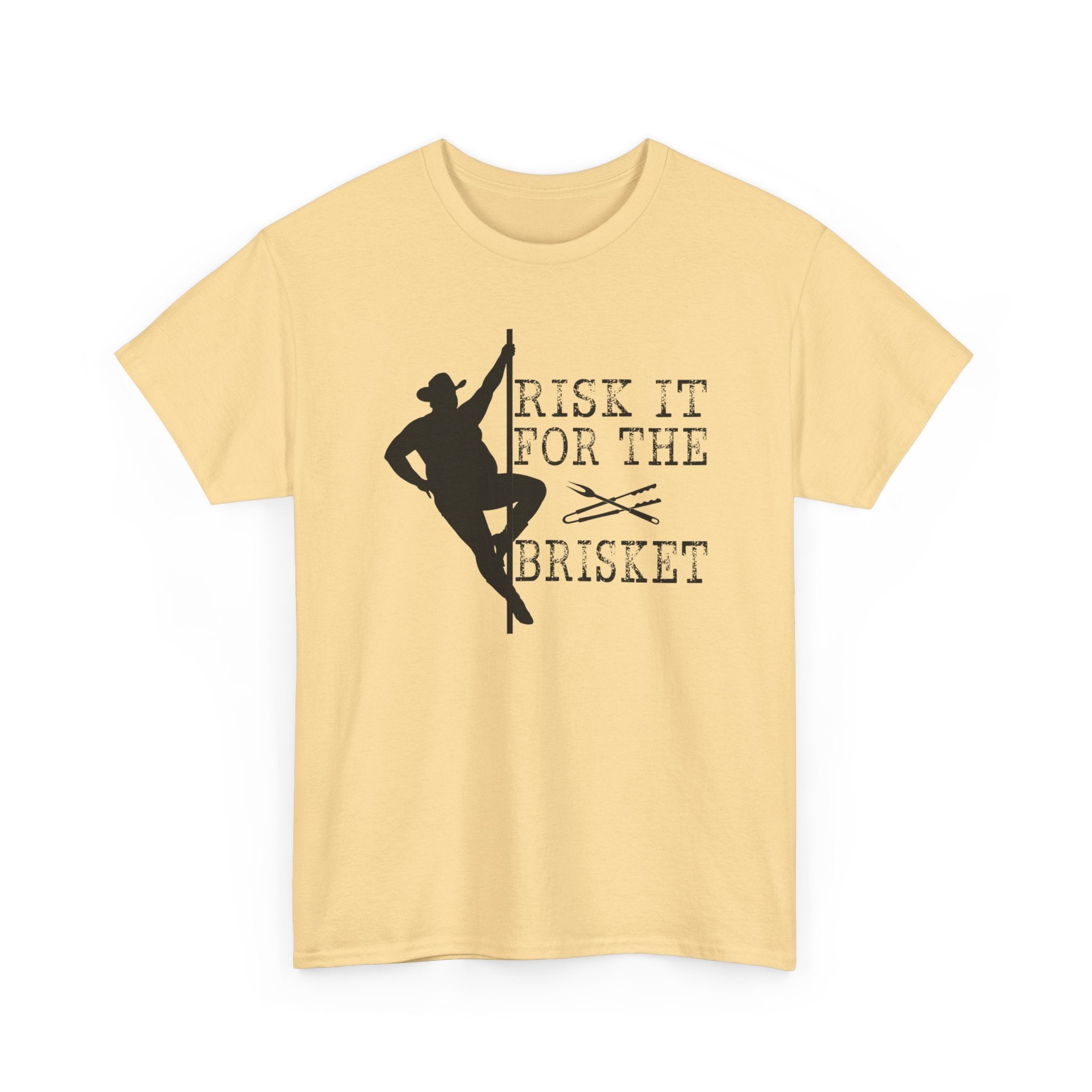 Risk It For The Brisket T-Shirt | BBQ Brisket Grill Shirt - Funny T-shirt - Great Gift