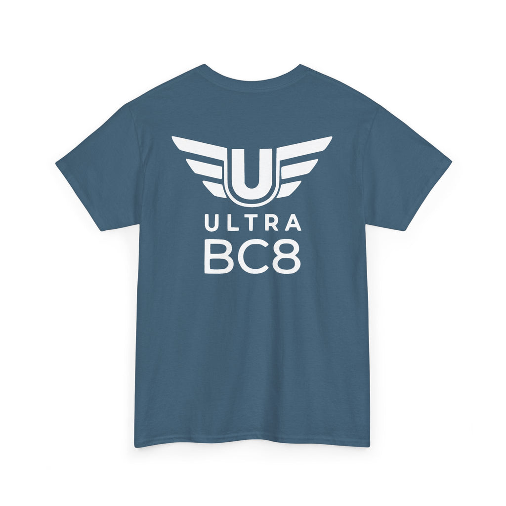 SW_Ultra BC8 Logo Tee - Front and Back Print - White Font - 100% Cotton