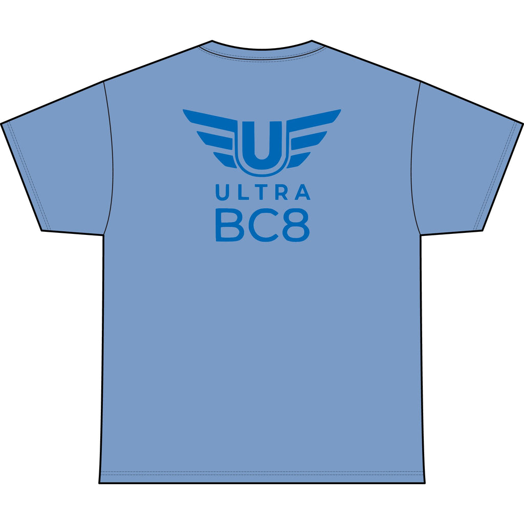 SW_Ultra BC8 Logo Performance Tee — Front & Back Design - Blue Font